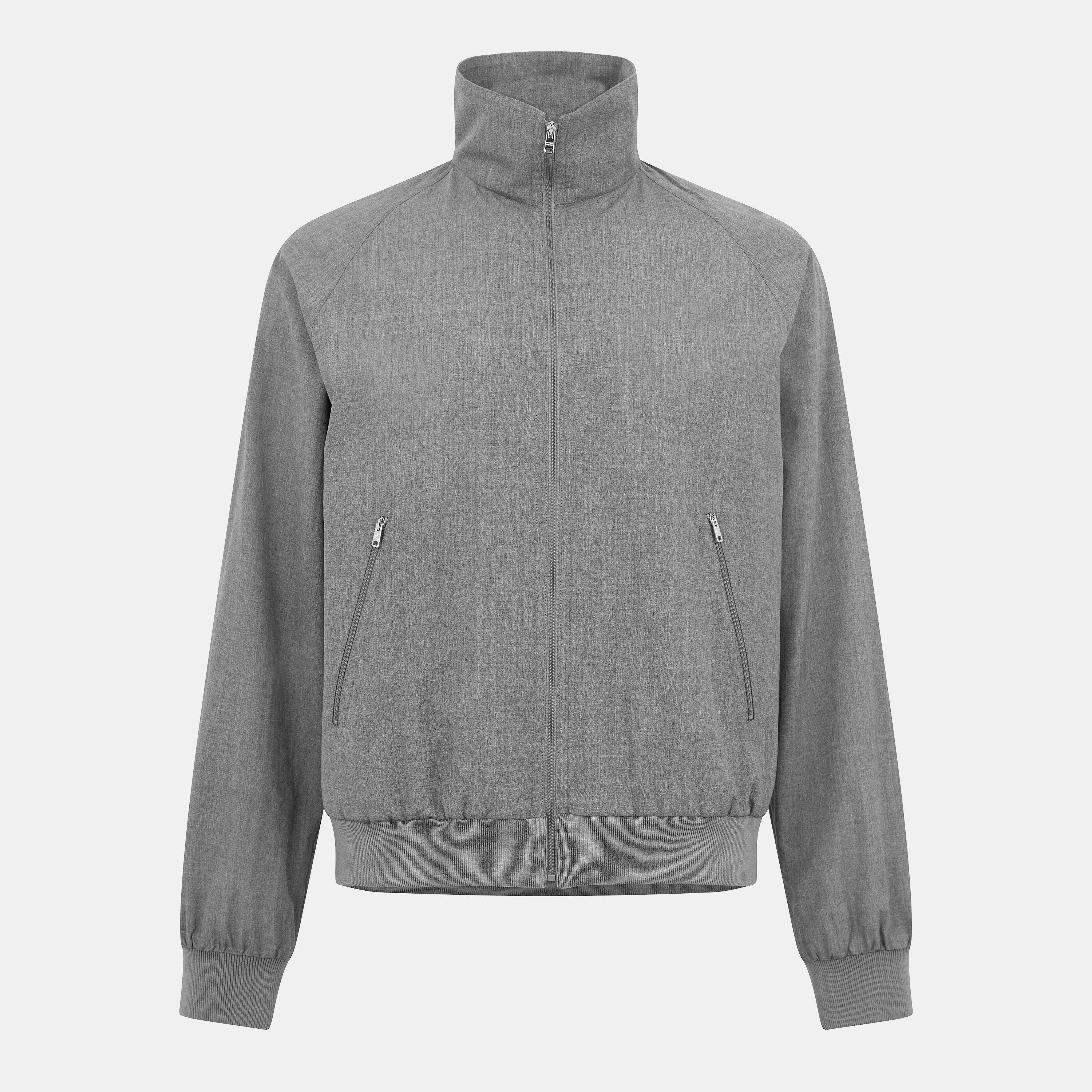 Prada Men's Tailored Fit Tracksuit Top - Grigio - M