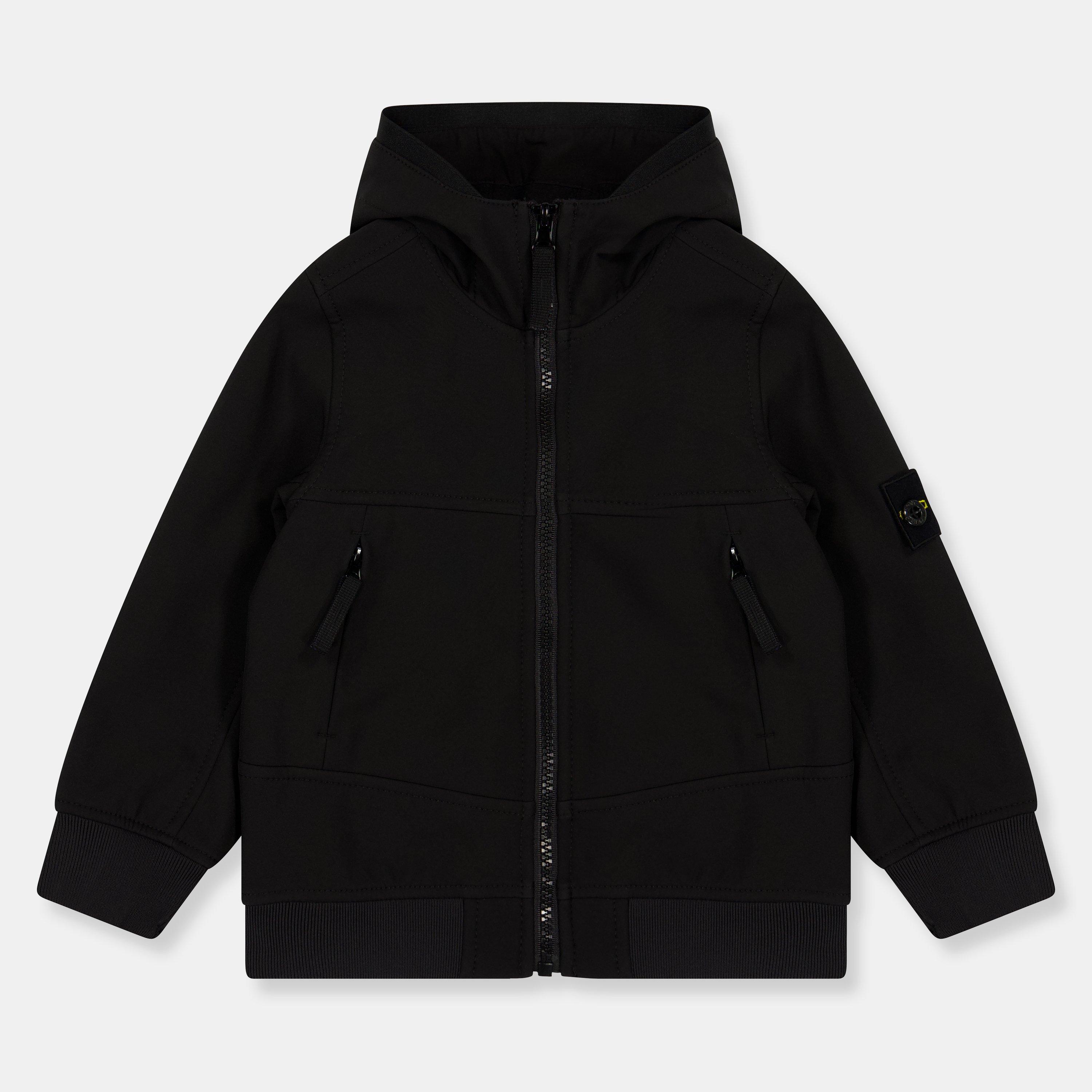 Black V0029 - Stone Island - Kids' Technical Softshell Jacket - 1