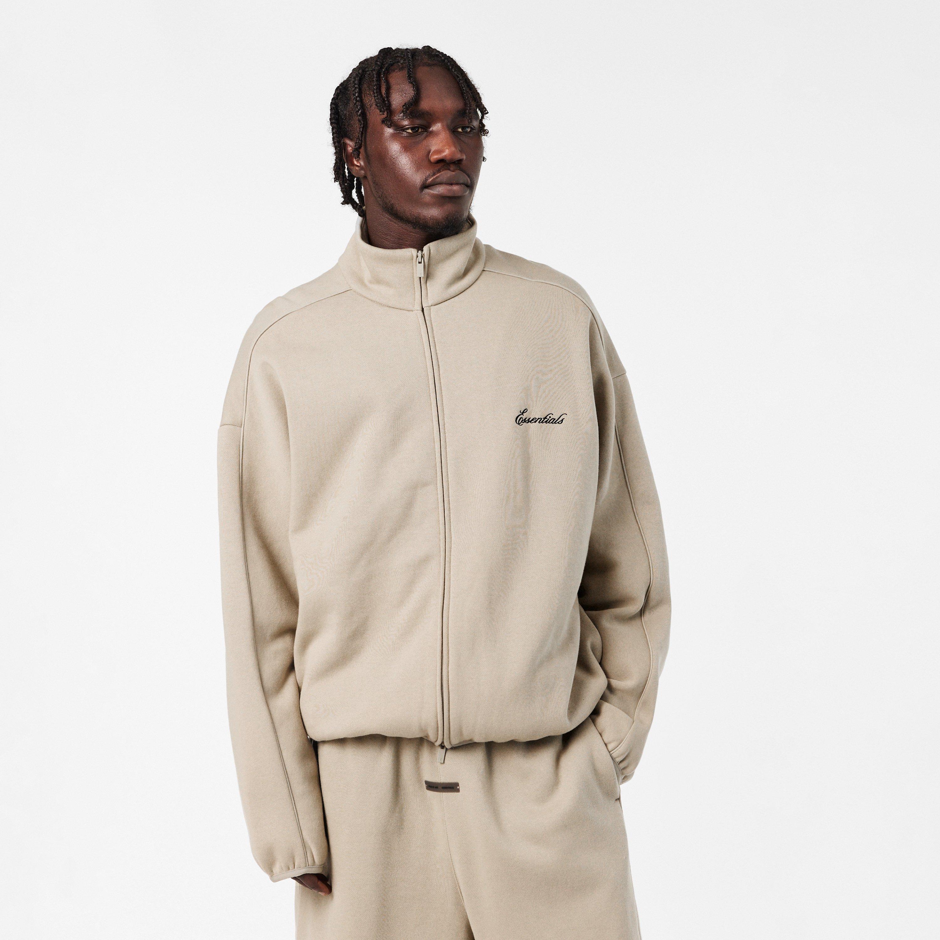Abbey Stone - Fear Of God Essentials - Men's Fleece Relaxed Fit Zip Tracksuit Top - 3