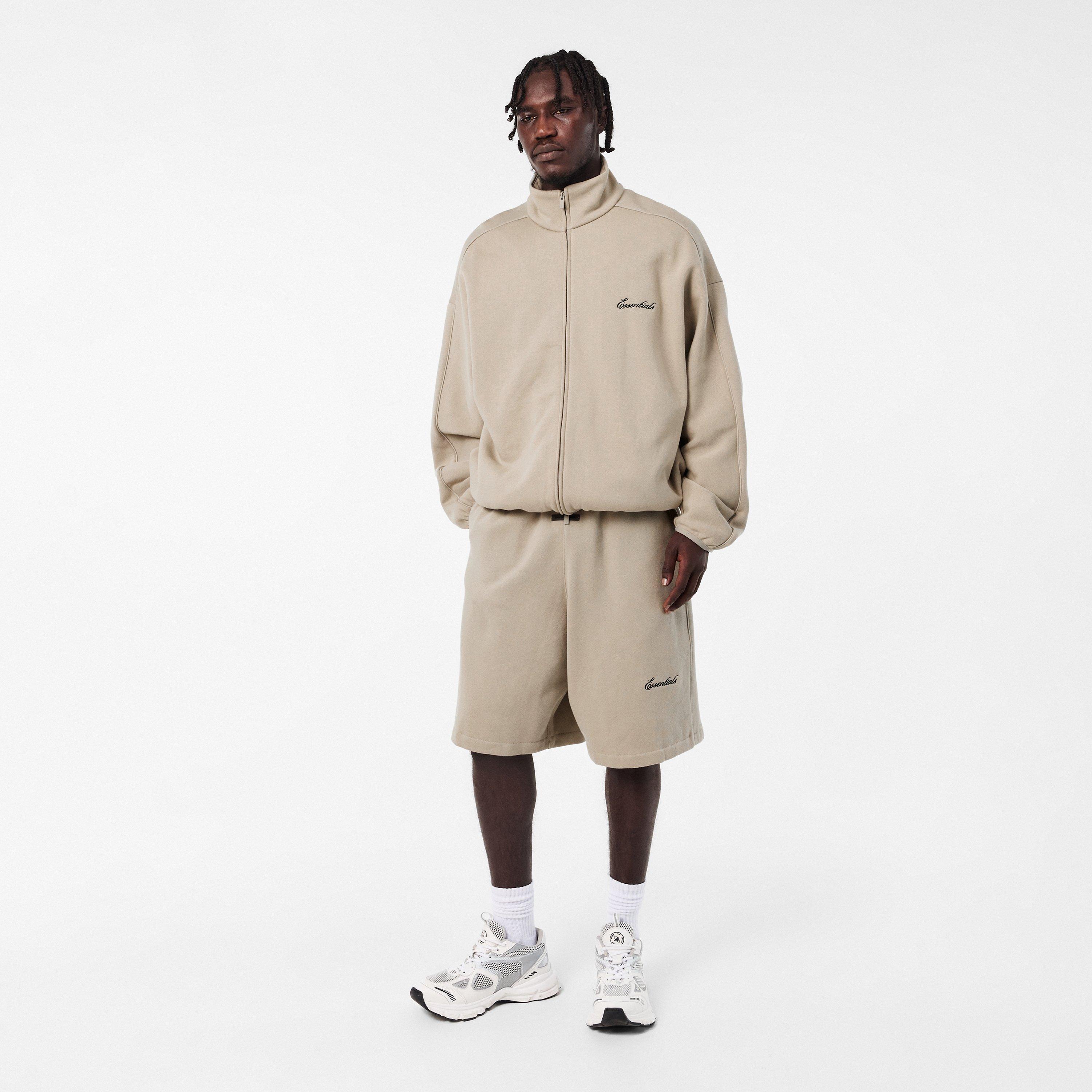 Abbey Stone - Fear Of God Essentials - Men's Fleece Relaxed Fit Zip Tracksuit Top - 6