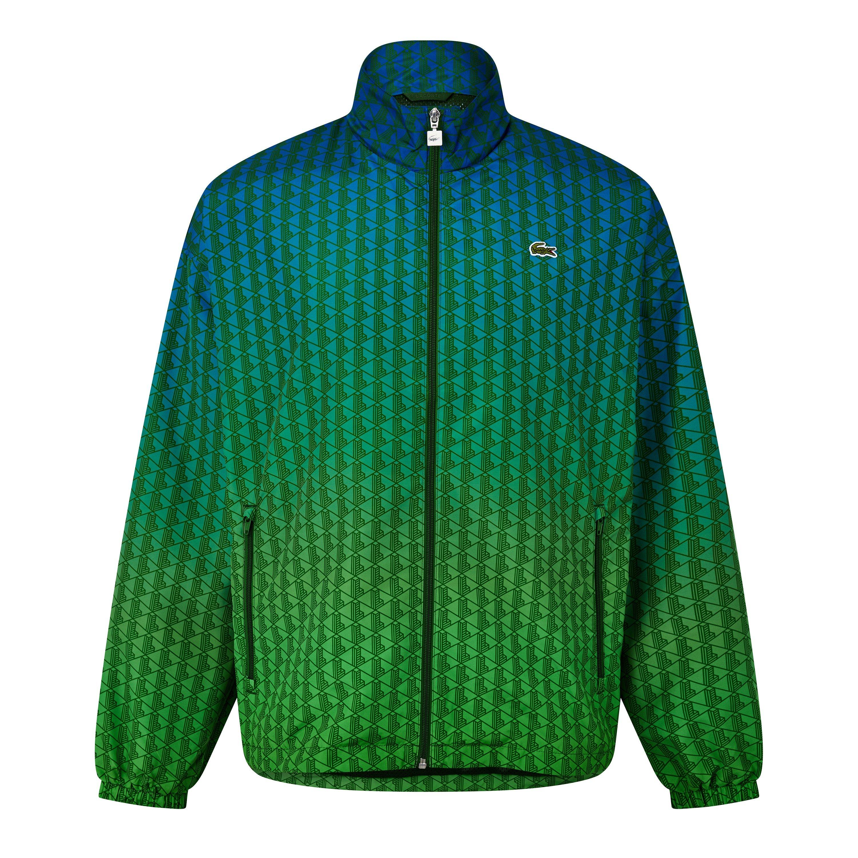 Kobolt/Calathea - Lacoste - Men's Monogram Print Ombre Tracksuit Top - 1