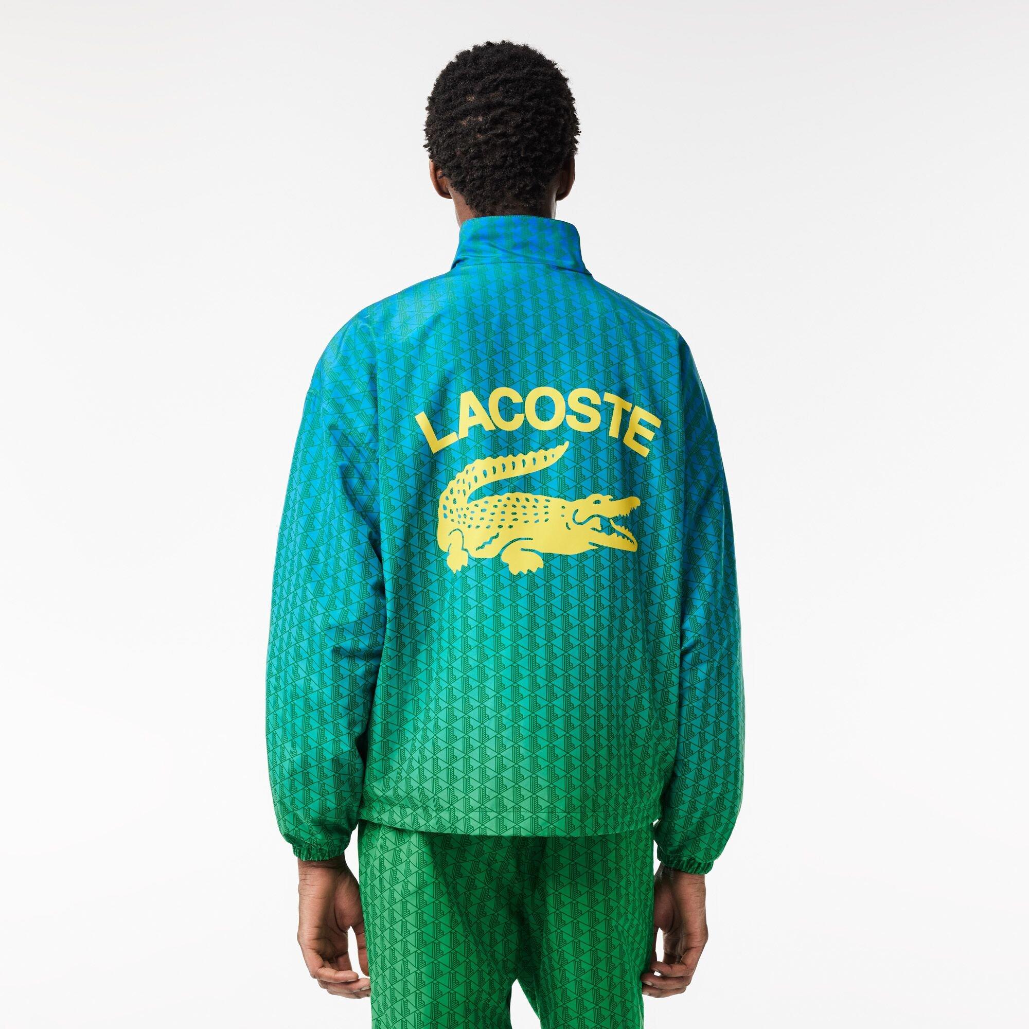 Kobolt/Calathea - Lacoste - Men's Monogram Print Ombre Tracksuit Top - 2