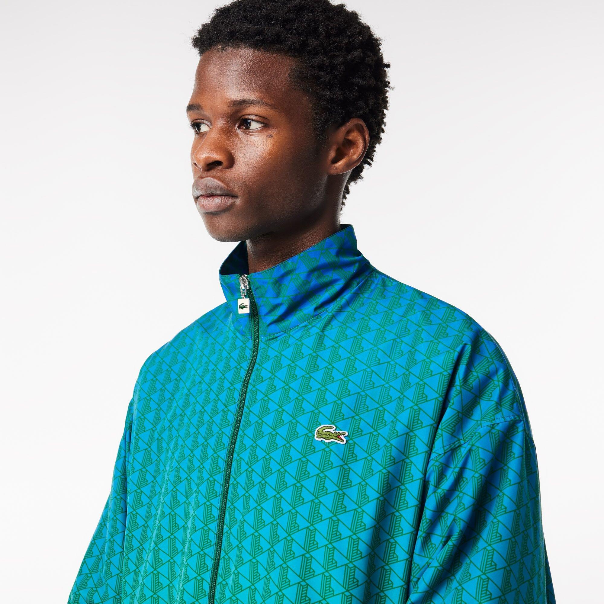 Kobolt/Calathea - Lacoste - Men's Monogram Print Ombre Tracksuit Top - 3