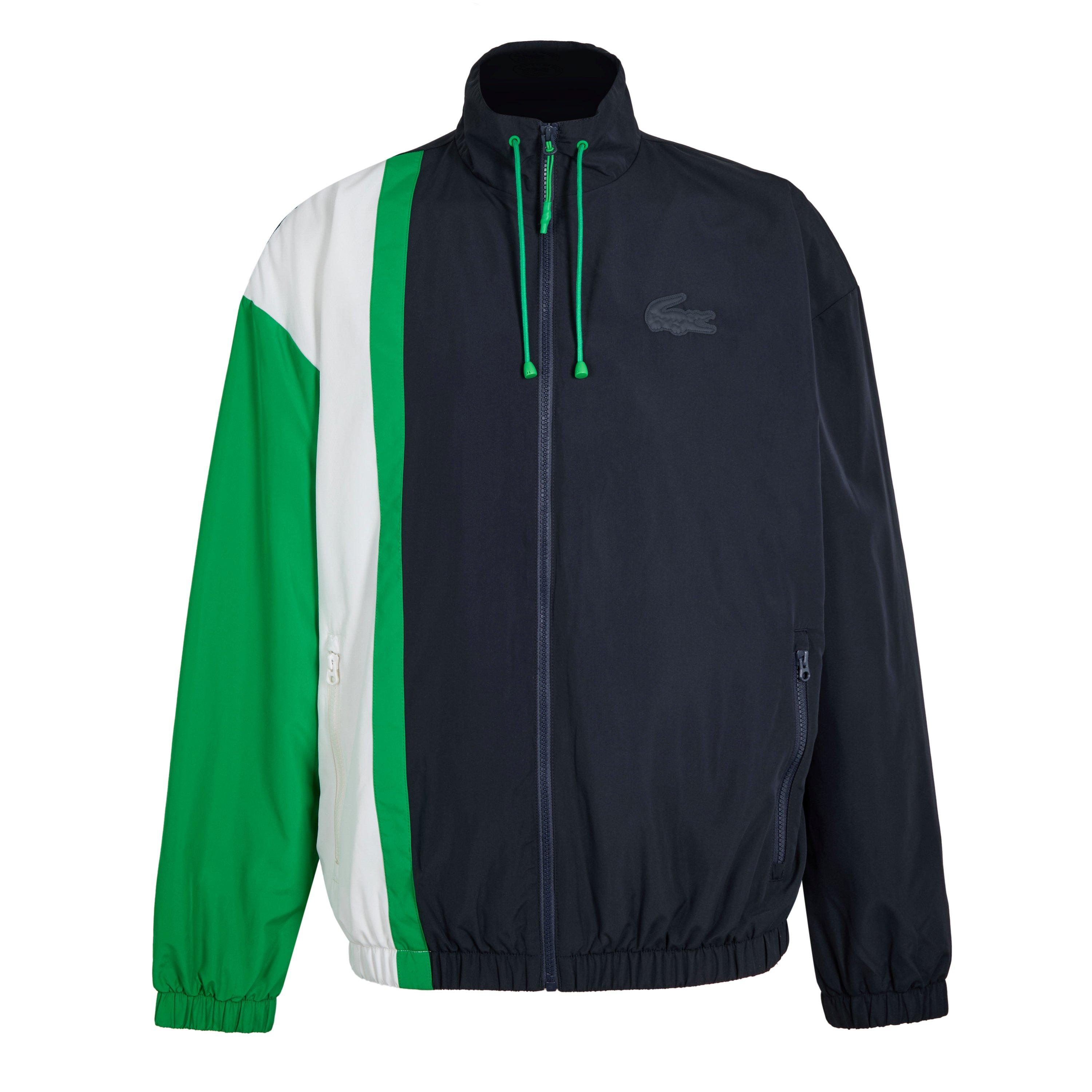 Abysm/Flour - Lacoste - Men's Lightweight Water Resistant Colourblock Zipped Tracksuit Top - 1