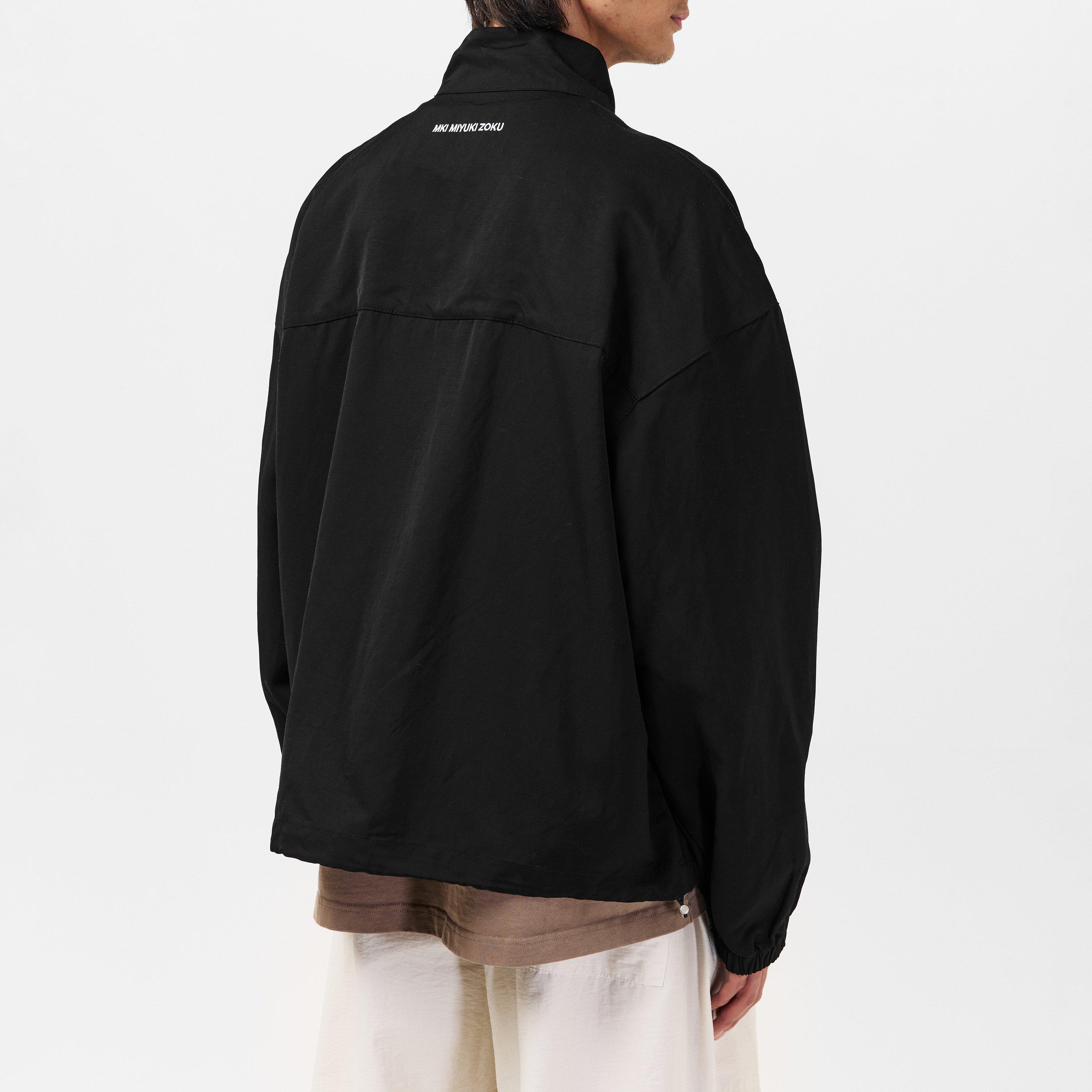 Black - MKI MIYUKI ZOKU - Men's Linen Tracksuit Top - 4