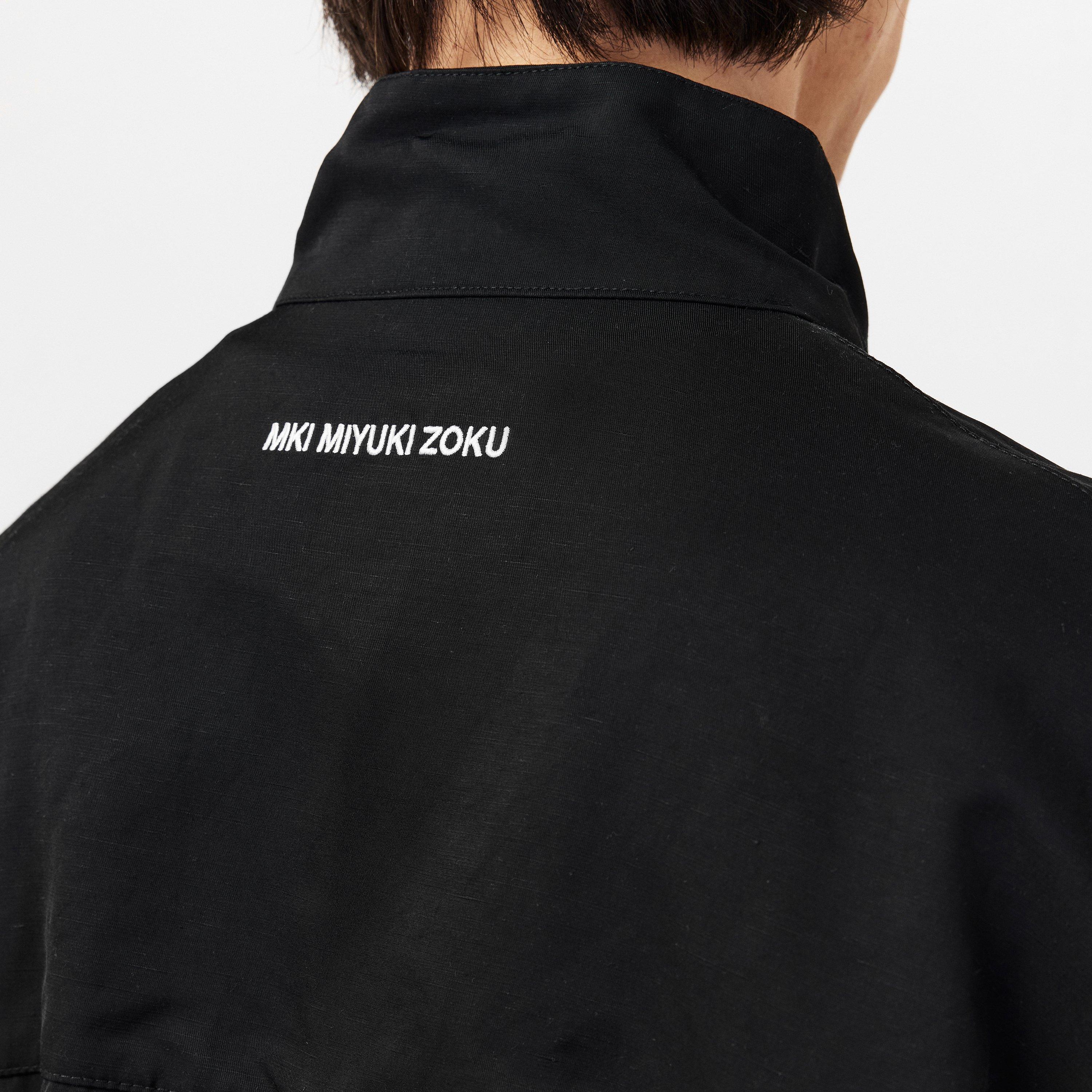 Black - MKI MIYUKI ZOKU - Men's Linen Tracksuit Top - 5