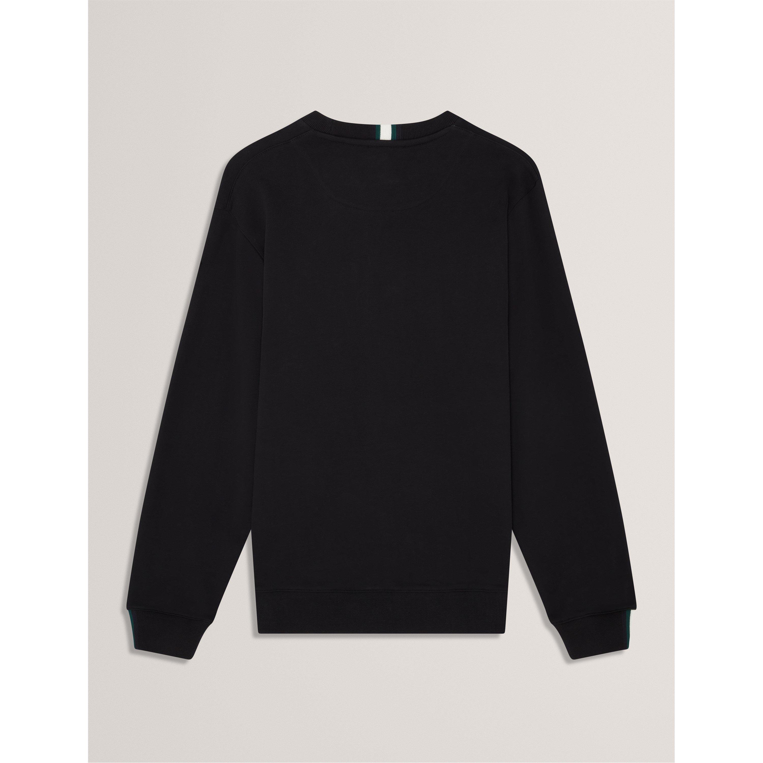 Black - Ted Baker - Men's Long-Sleeve Crew Tracksuit Top - 2