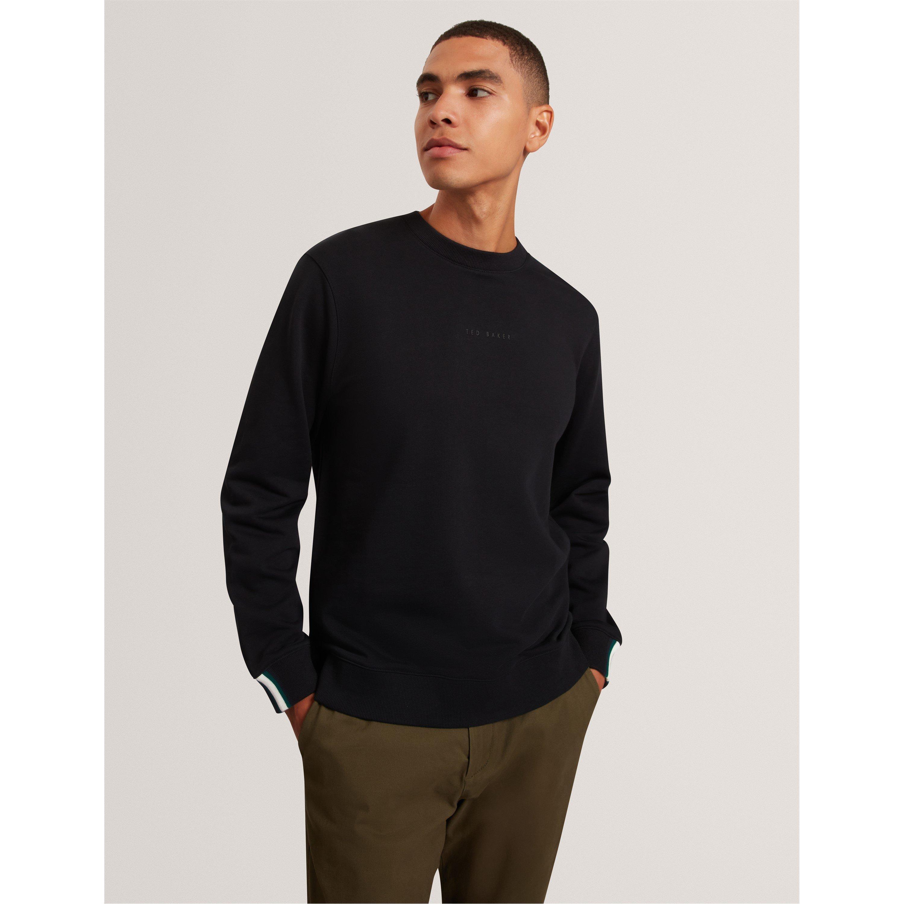 Black - Ted Baker - Men's Long-Sleeve Crew Tracksuit Top - 3