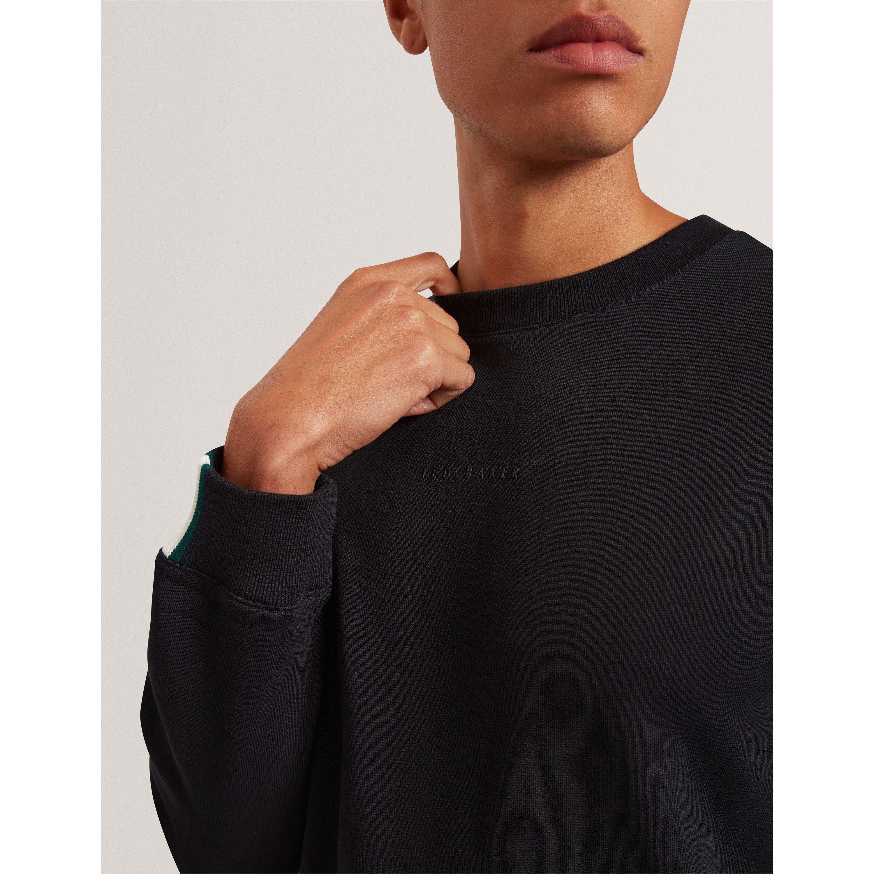 Black - Ted Baker - Men's Long-Sleeve Crew Tracksuit Top - 5