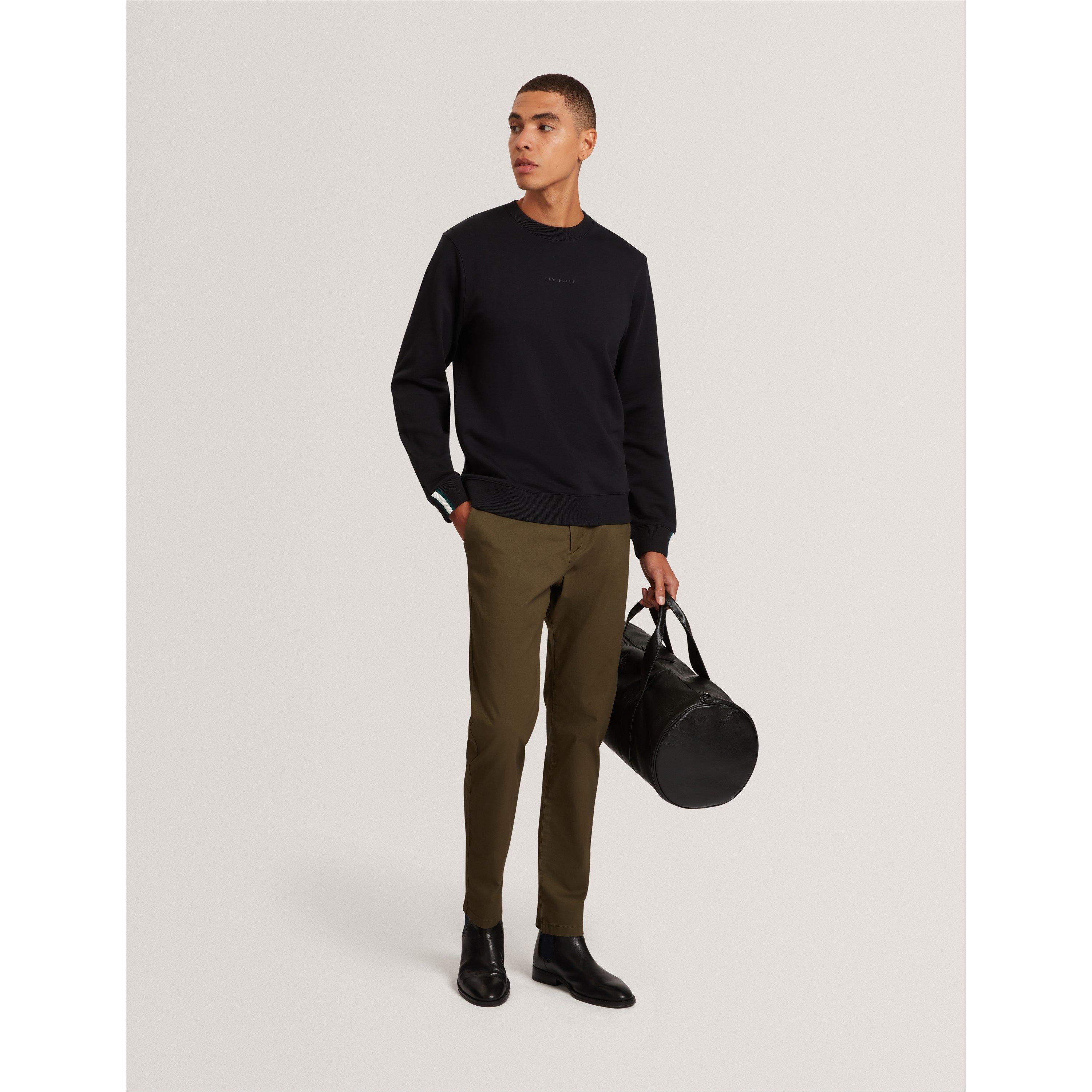 Black - Ted Baker - Men's Long-Sleeve Crew Tracksuit Top - 6