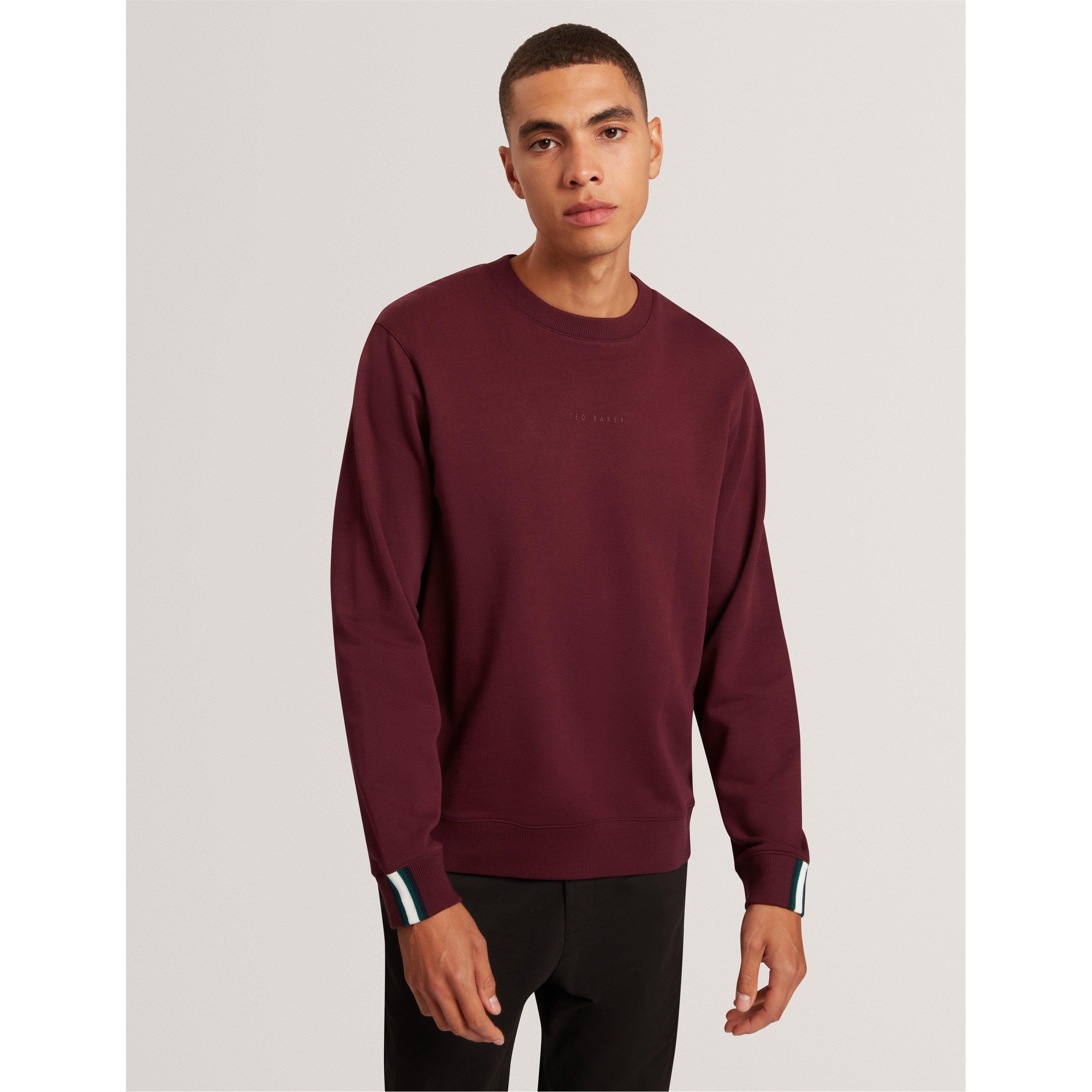 Oxblood - Ted Baker - Men's Long-Sleeve Crew Tracksuit Top - 3