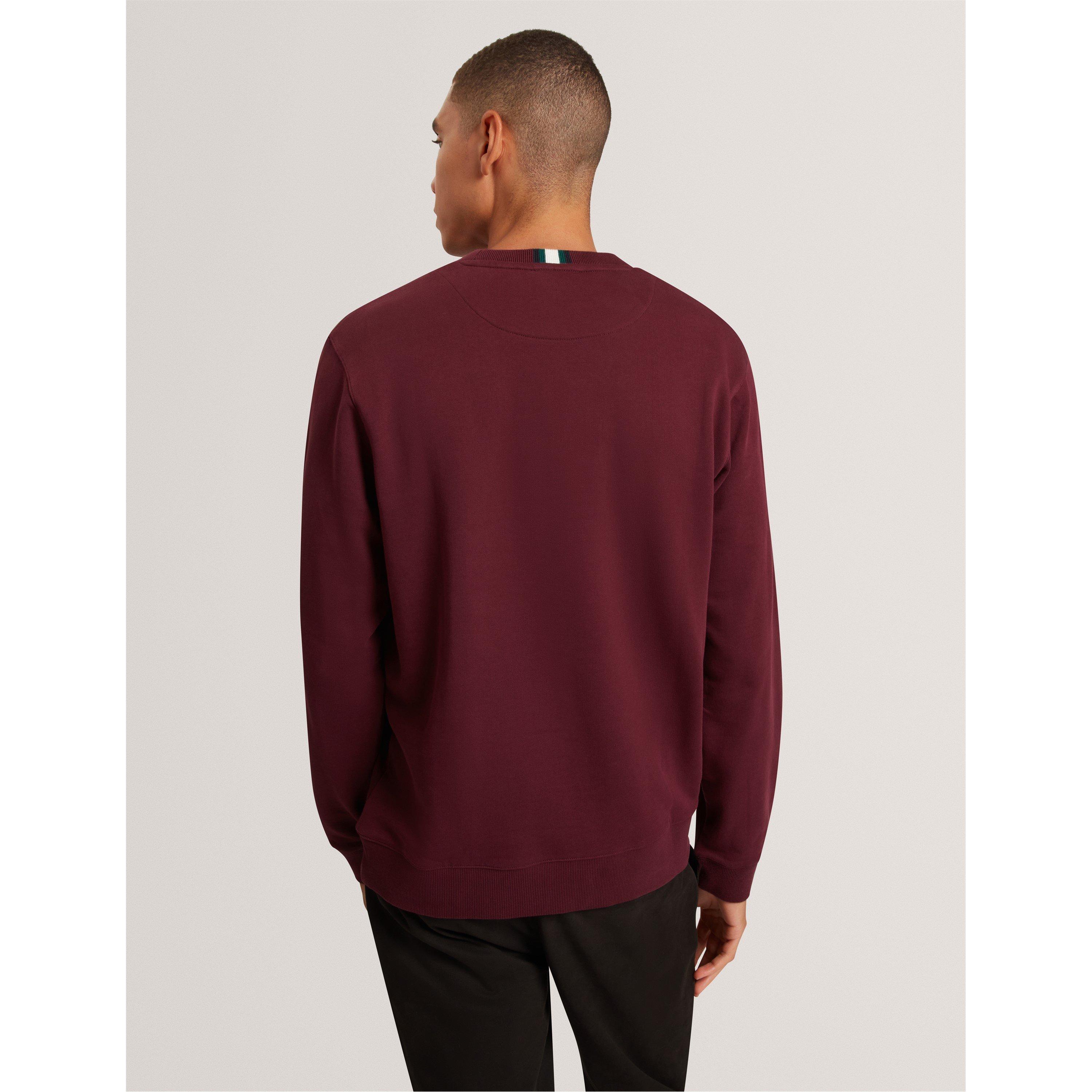 Oxblood - Ted Baker - Men's Long-Sleeve Crew Tracksuit Top - 4