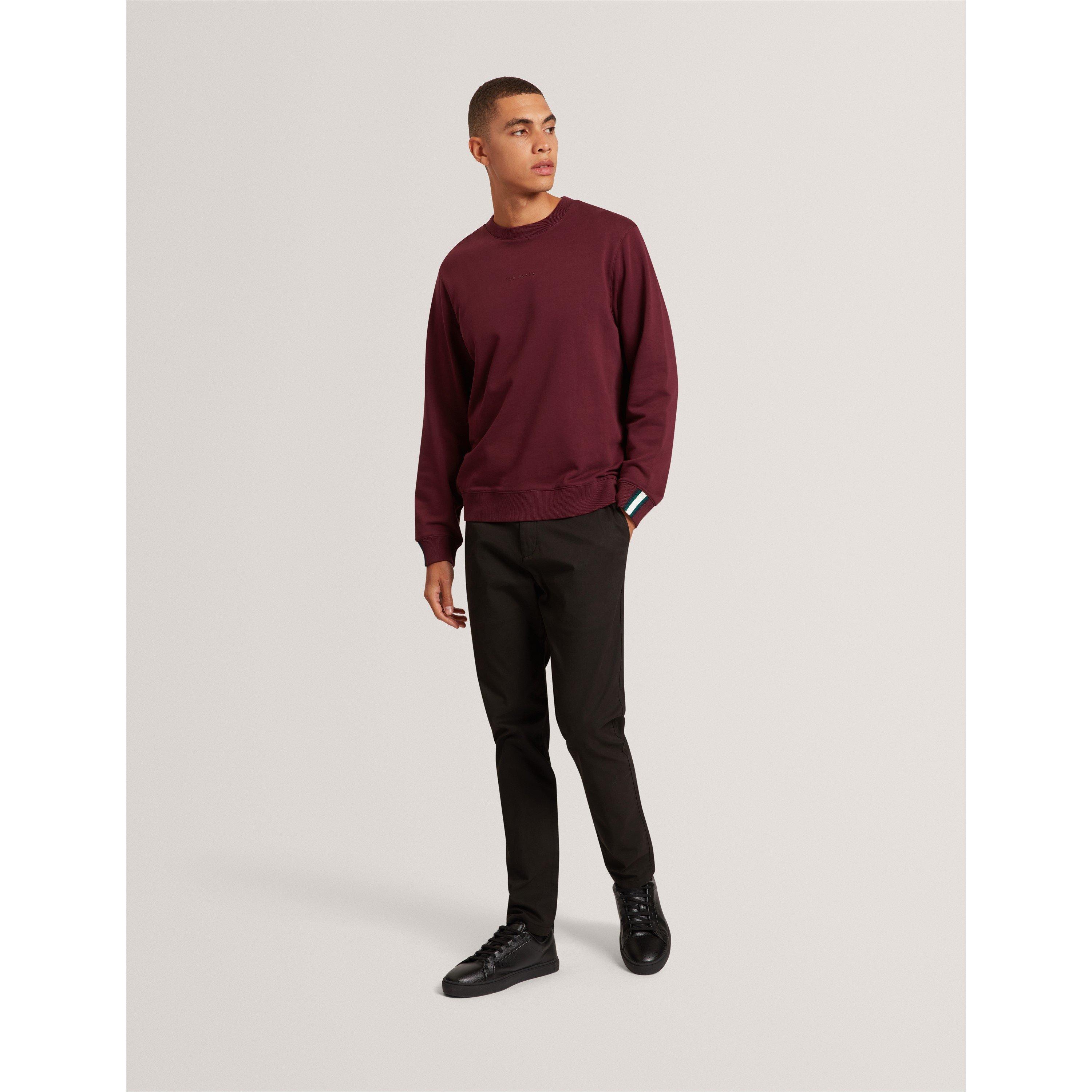 Oxblood - Ted Baker - Men's Long-Sleeve Crew Tracksuit Top - 6