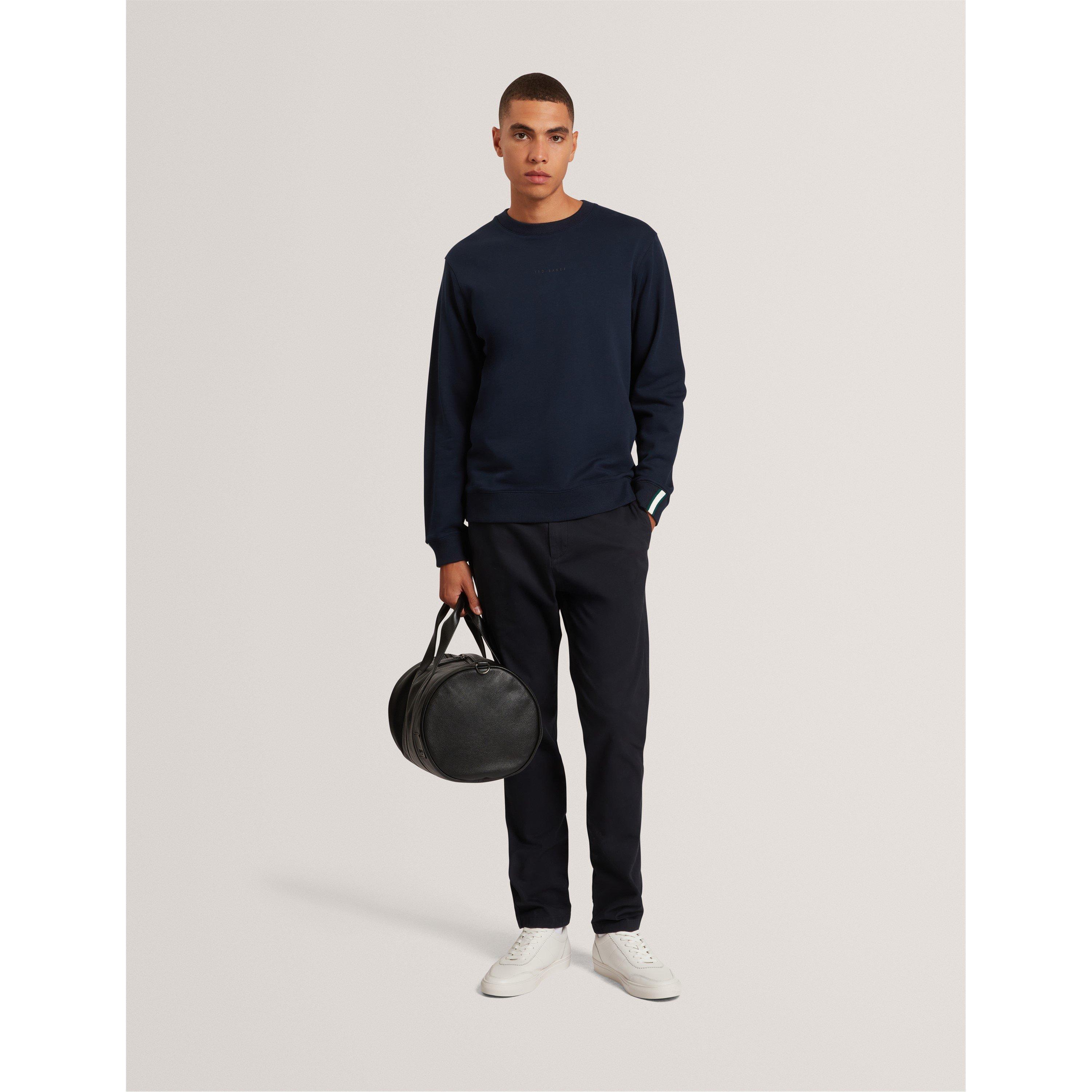 Navy - Ted Baker - Men's Long-Sleeve Crew Tracksuit Top - 6