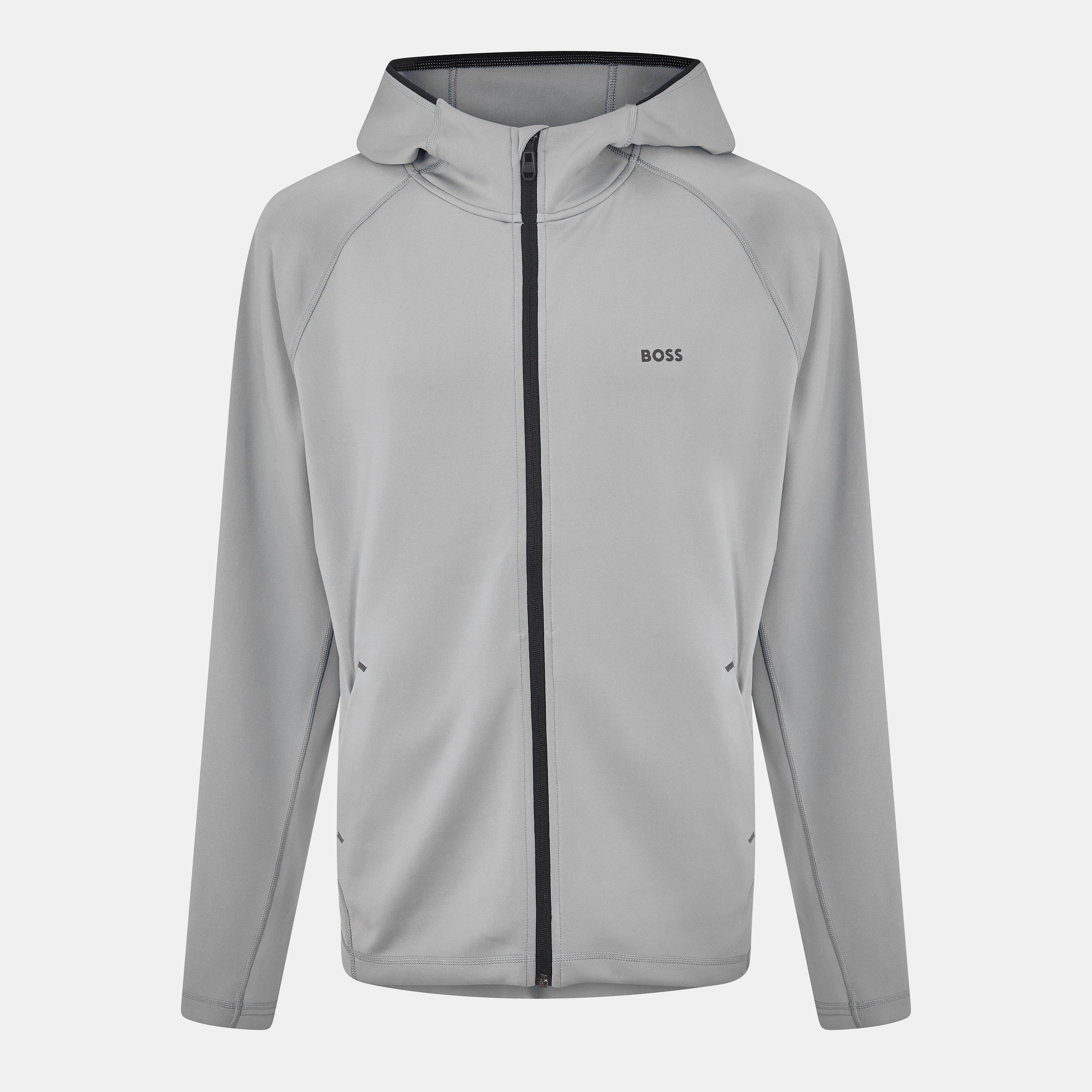Boss Men's Sicon Active Moisture-Managing Hoodie - Dark Grey - 2XL