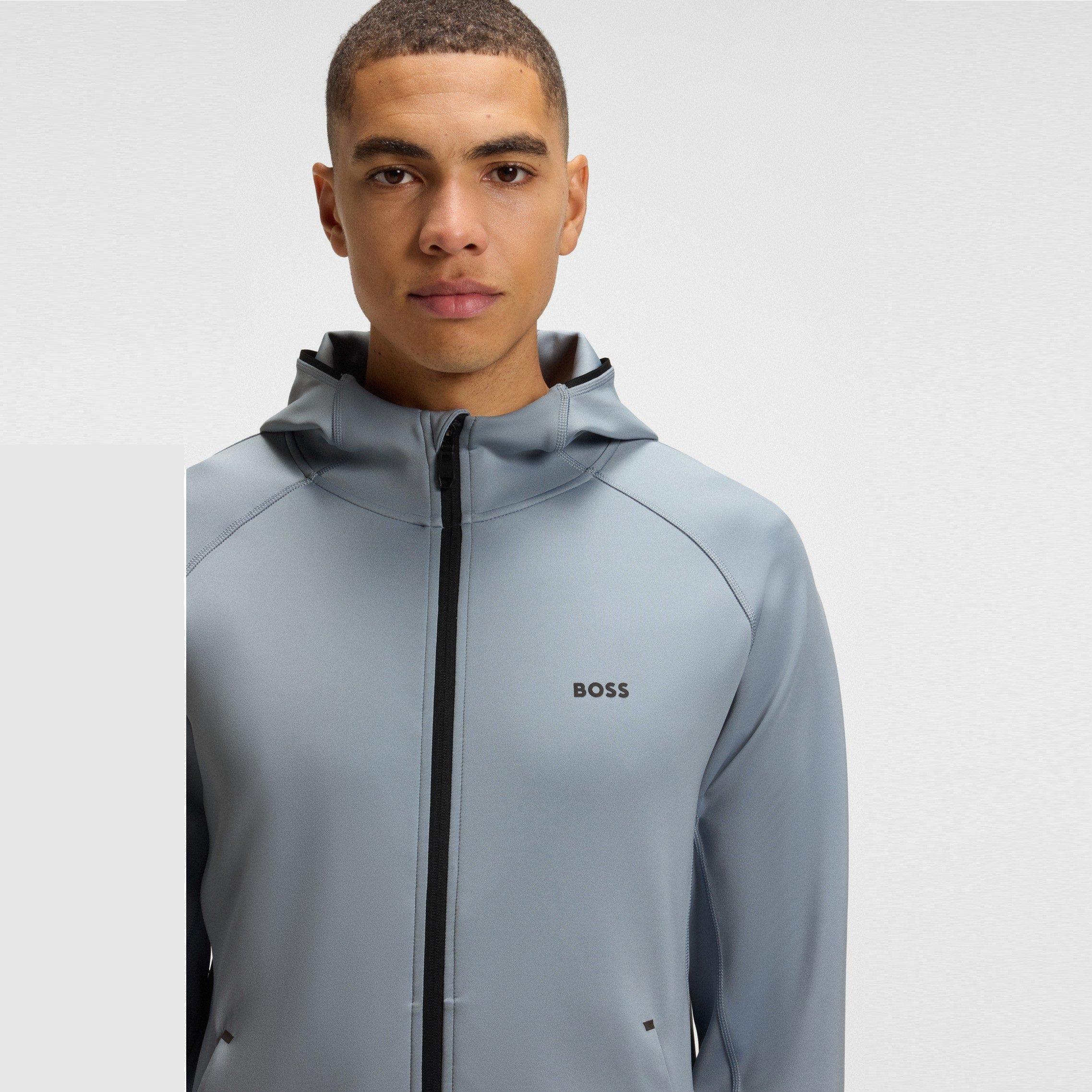 Dark Grey - Boss - Men's Sicon Active Moisture-Managing Hoodie - 4