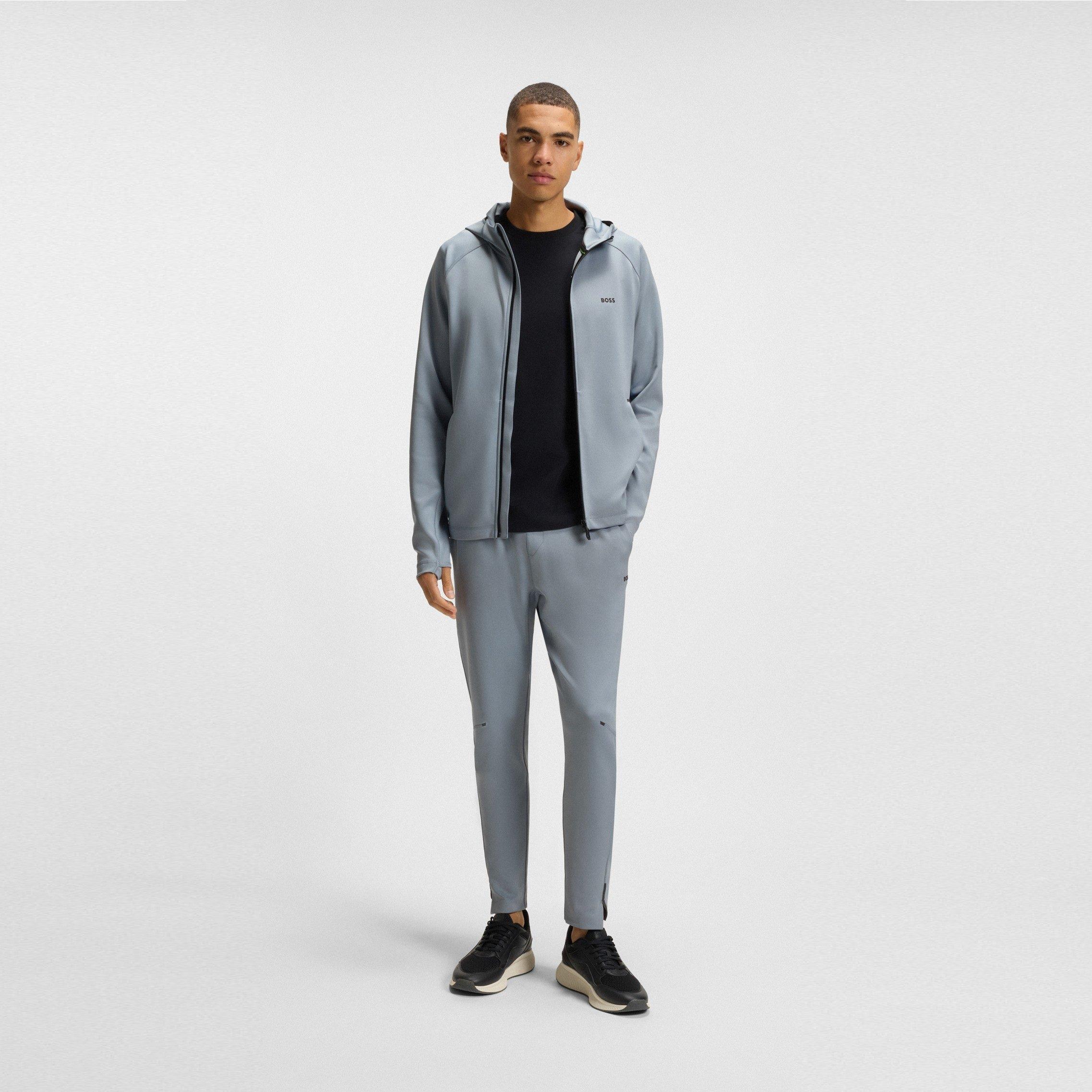 Dark Grey - Boss - Men's Sicon Active Moisture-Managing Hoodie - 5
