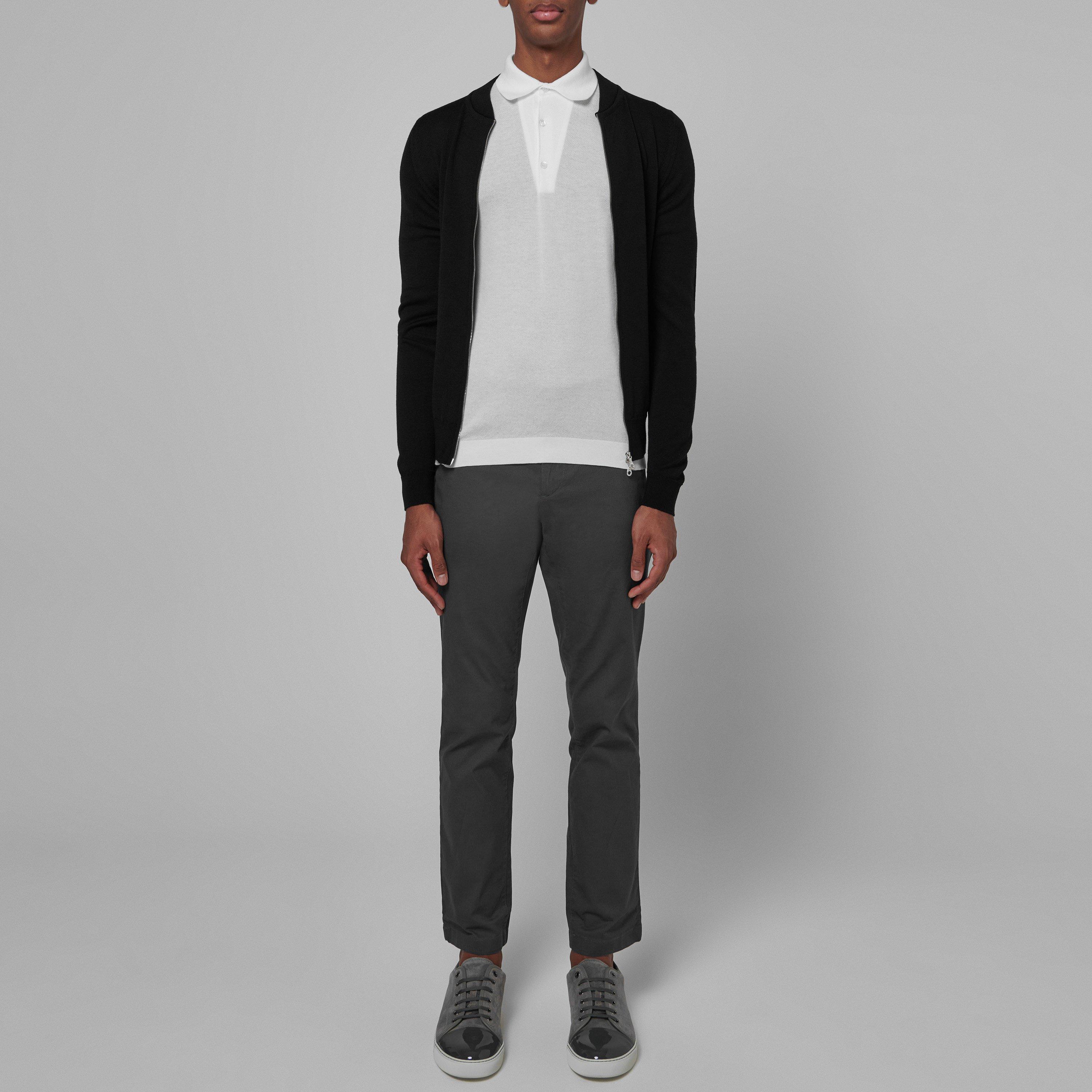 Black - John Smedley - Maclean Zipped Sweatshirt - 3