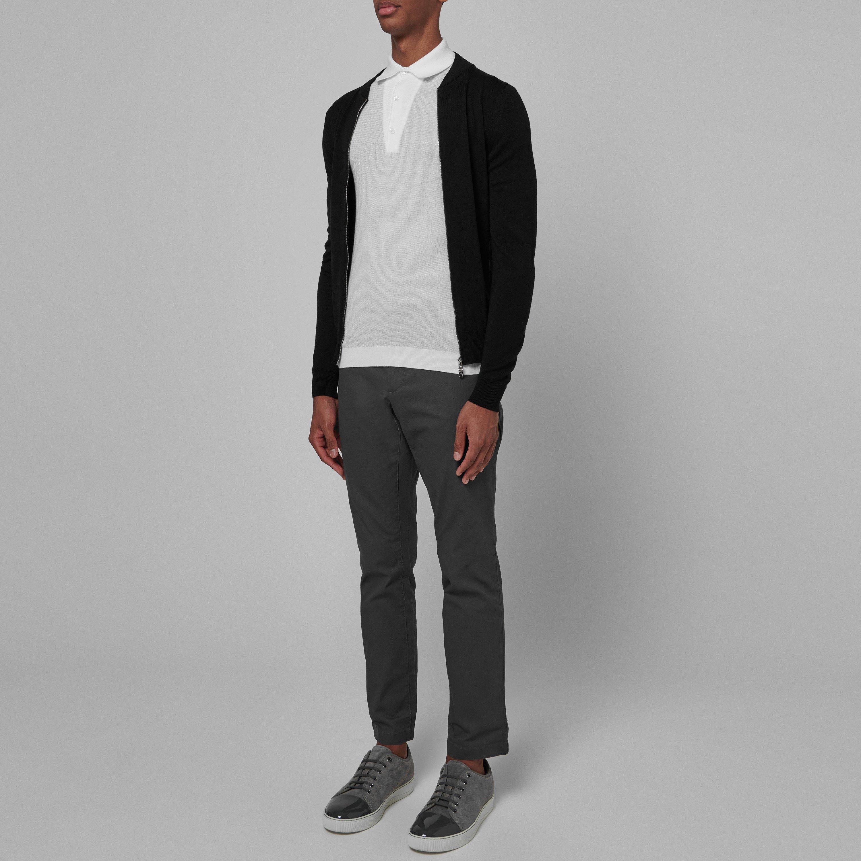 Black - John Smedley - Maclean Zipped Sweatshirt - 6