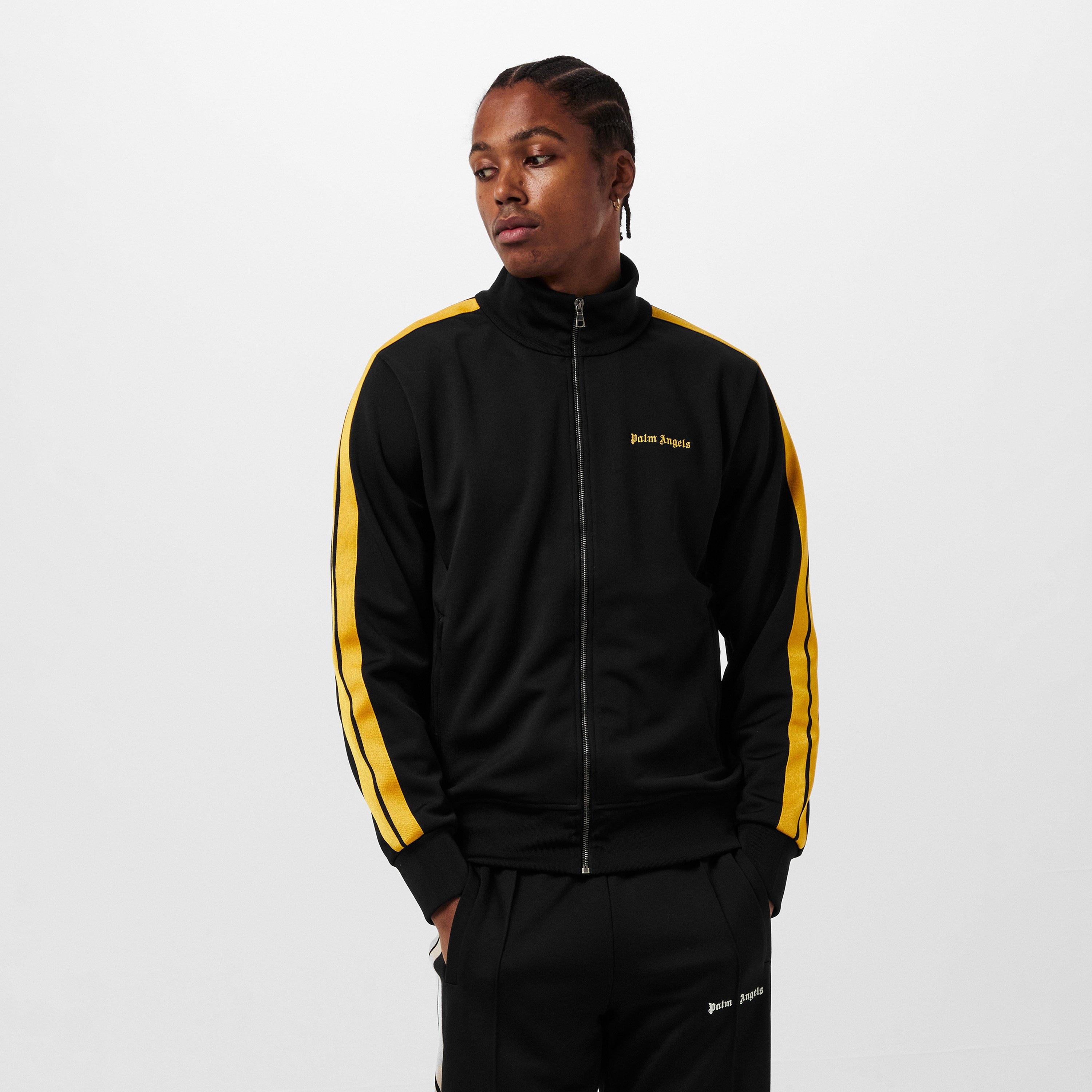 Black/Yellow - Palm Angels - Men's Classic Track Tracksuit Top - 3