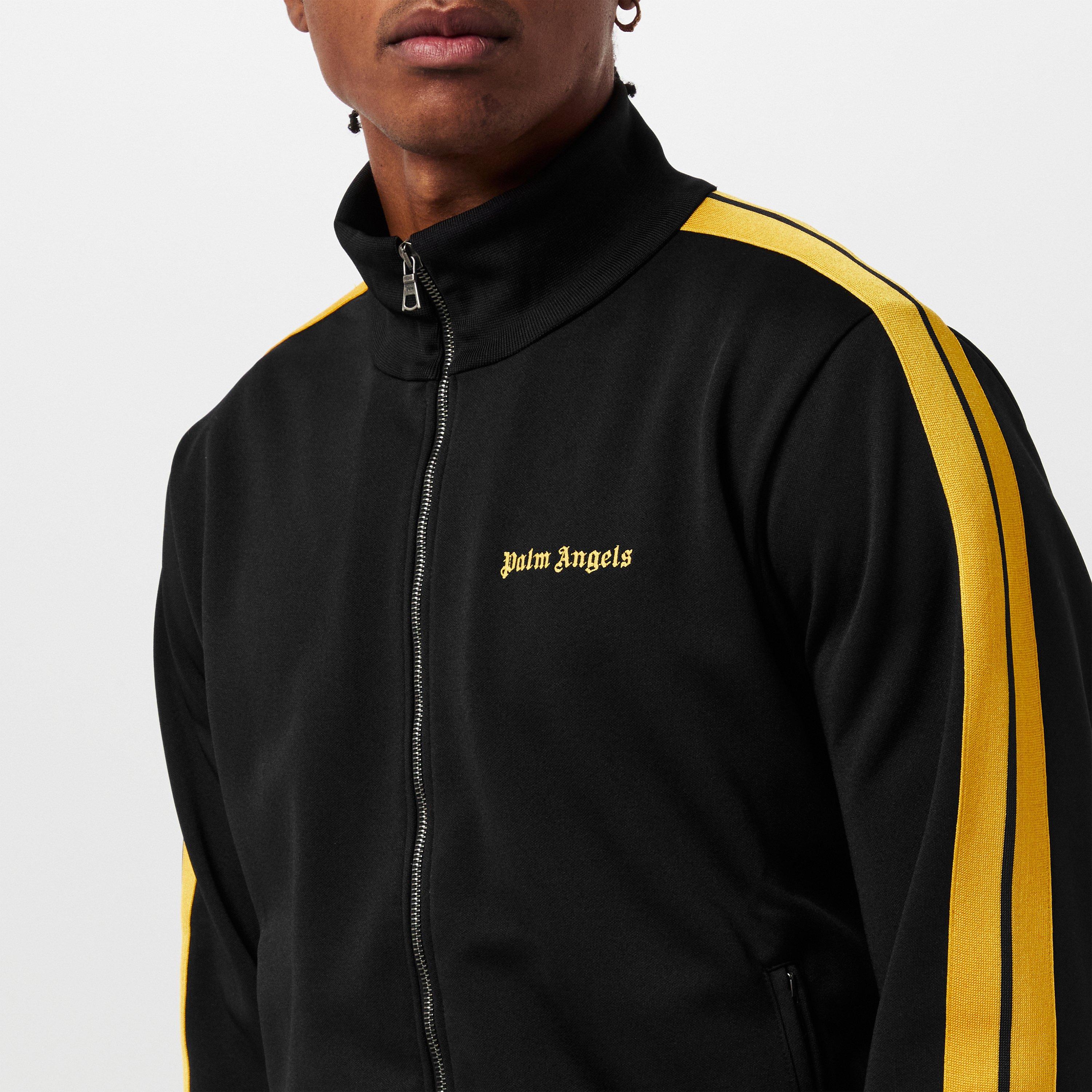 Black/Yellow - Palm Angels - Men's Classic Track Tracksuit Top - 5