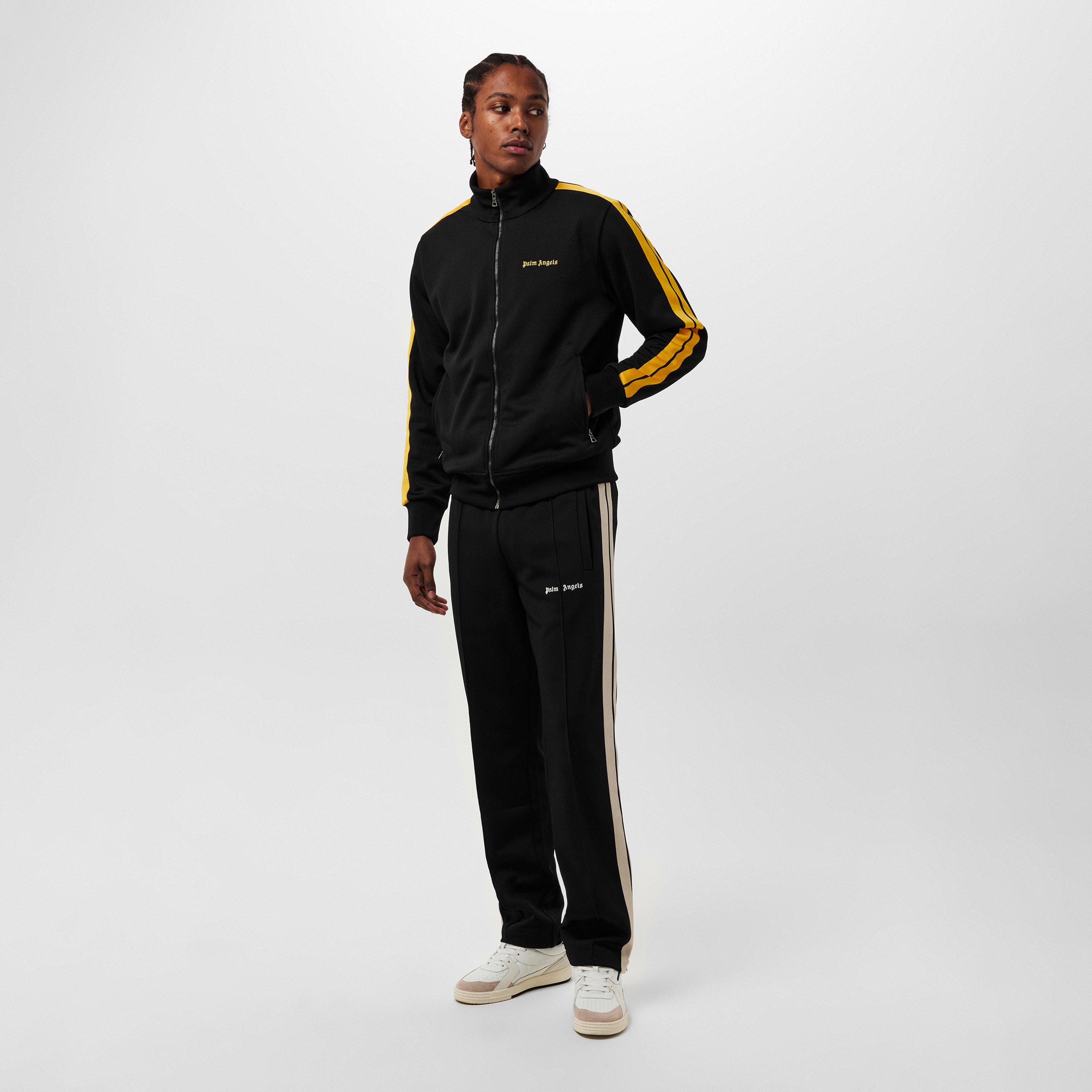 Black/Yellow - Palm Angels - Men's Classic Track Tracksuit Top - 6