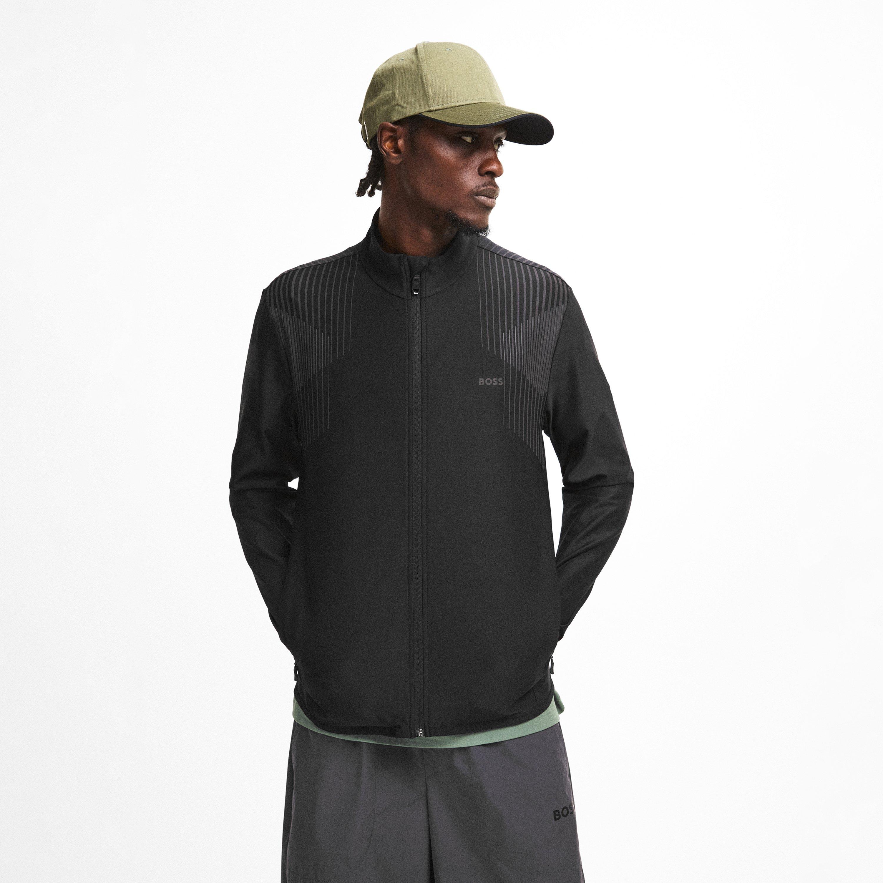 Black 001 - Boss - Sw Active Push Fz 10260714 01 Tracksuit Top Mens - 3