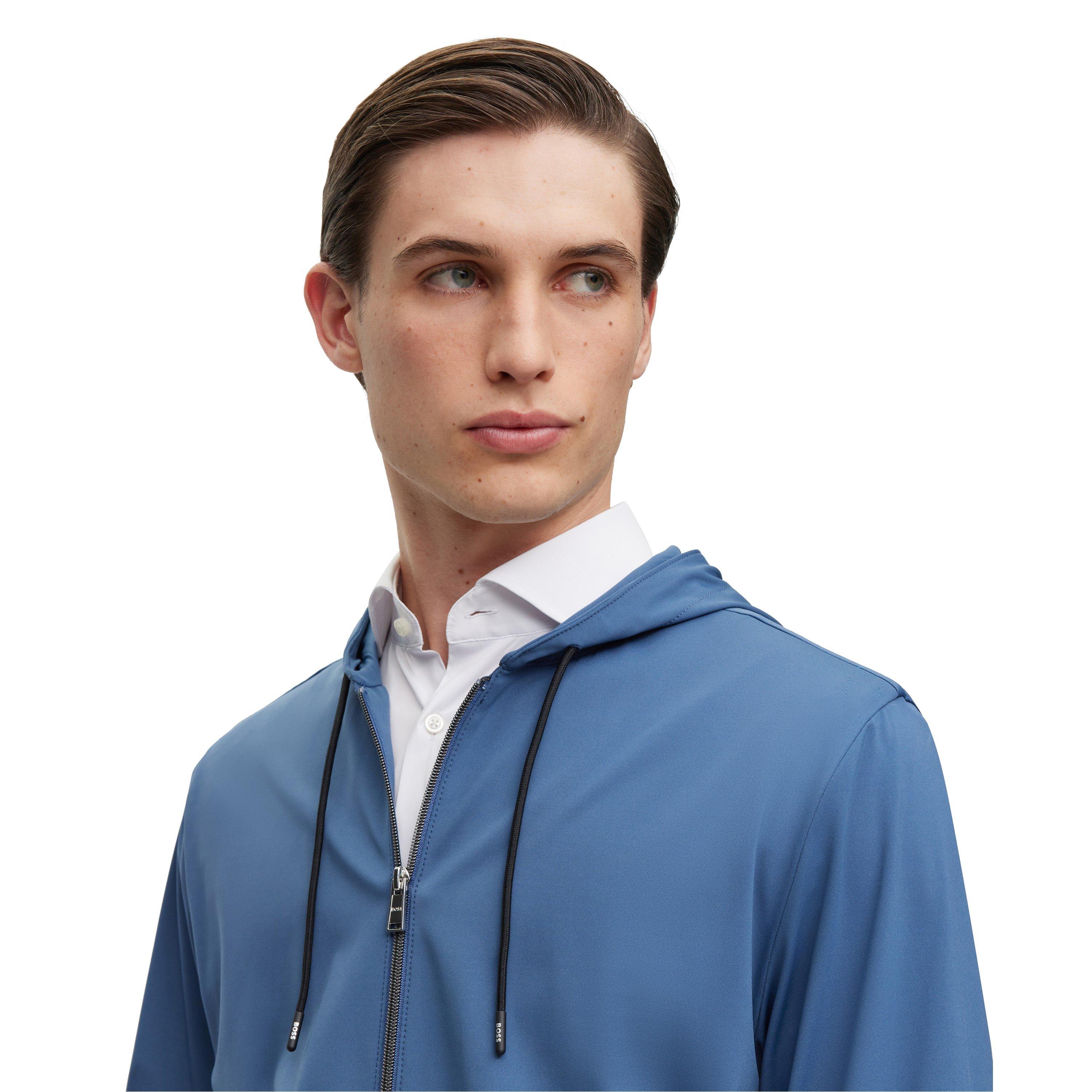 Blue - Boss - Men's P Hanry Junior Hood Tracksuit Top - 3