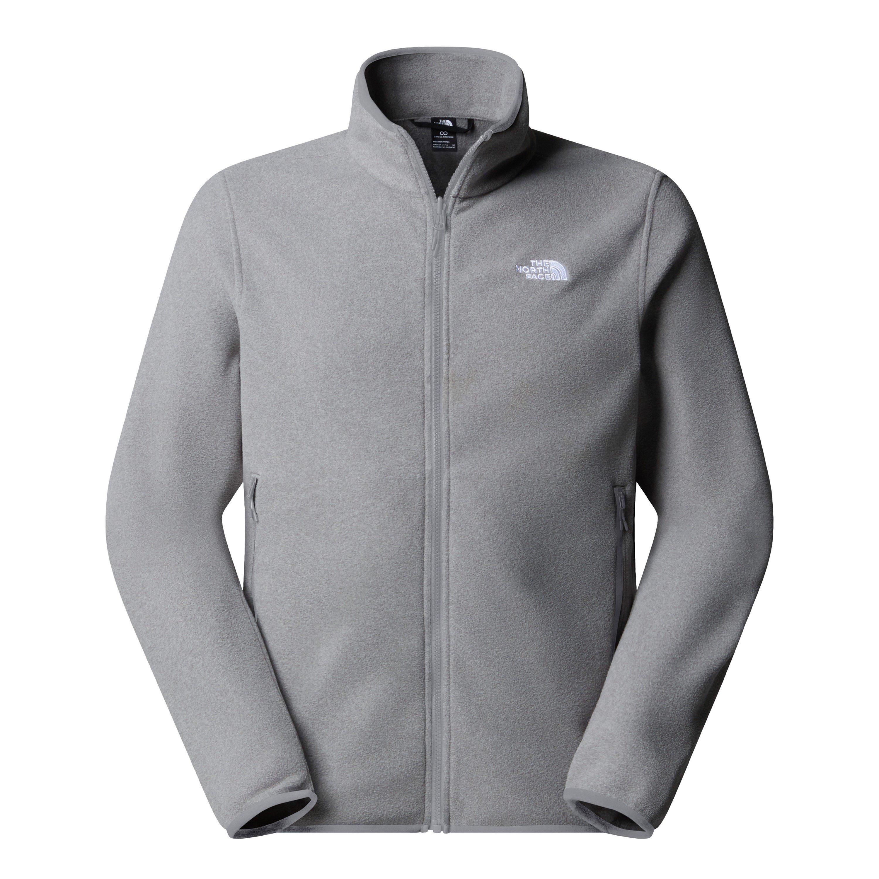 The North Face Men's 100 Glacier Full-Zip Fleece - Tnf Med Grey - 2X Large