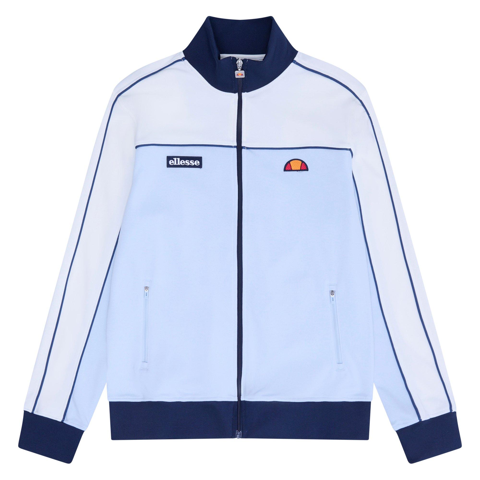 Ellesse Men's Tracksuit Top - Off Wht/Lt Blue - Small