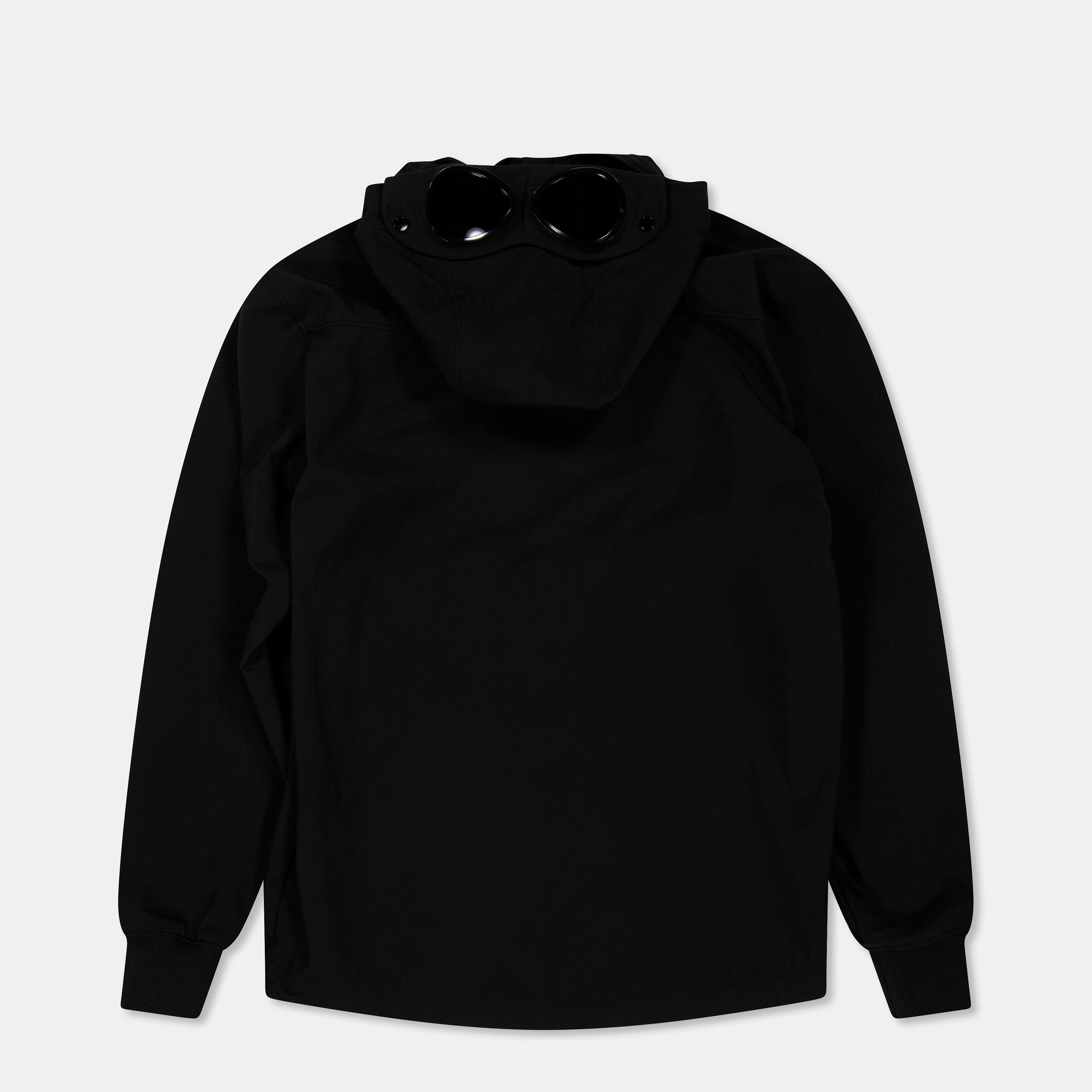 Black 60100 - CP Company - Kids' Goggle Water Resistant Long Sleeve Hooded Softshell Jacket - 2