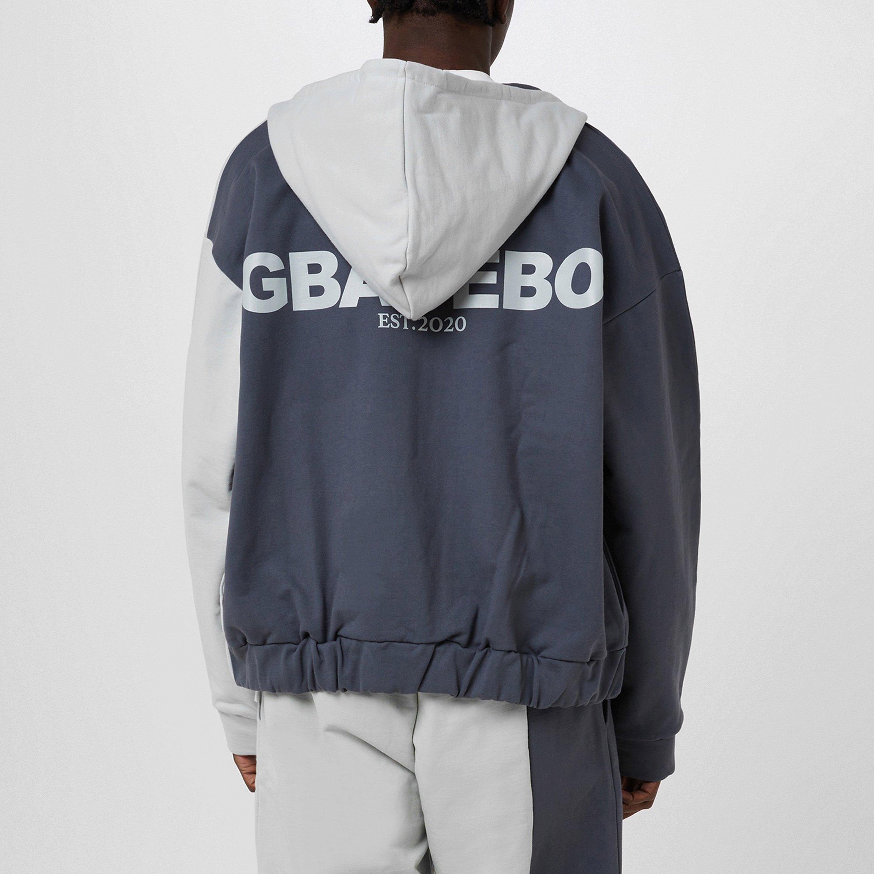 Grey - Gbadebo - Two Tone Hoodie - 4