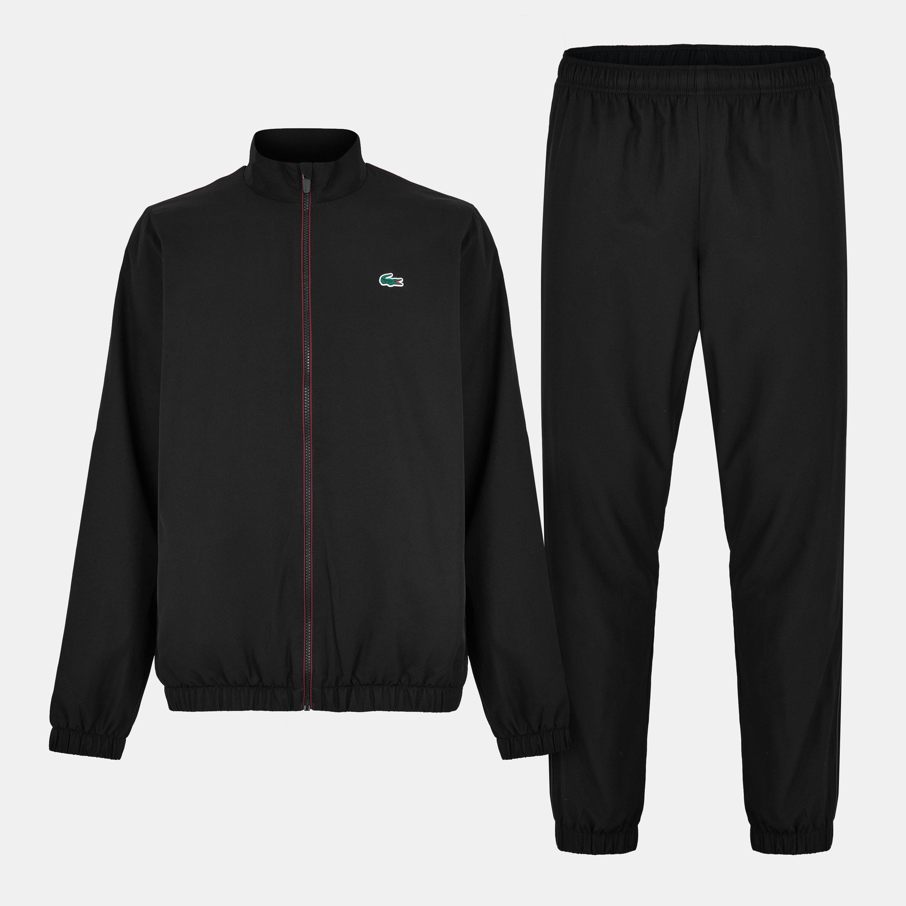 Black/Expresso - Lacoste - Men's Tape Tracksuit Top - 1