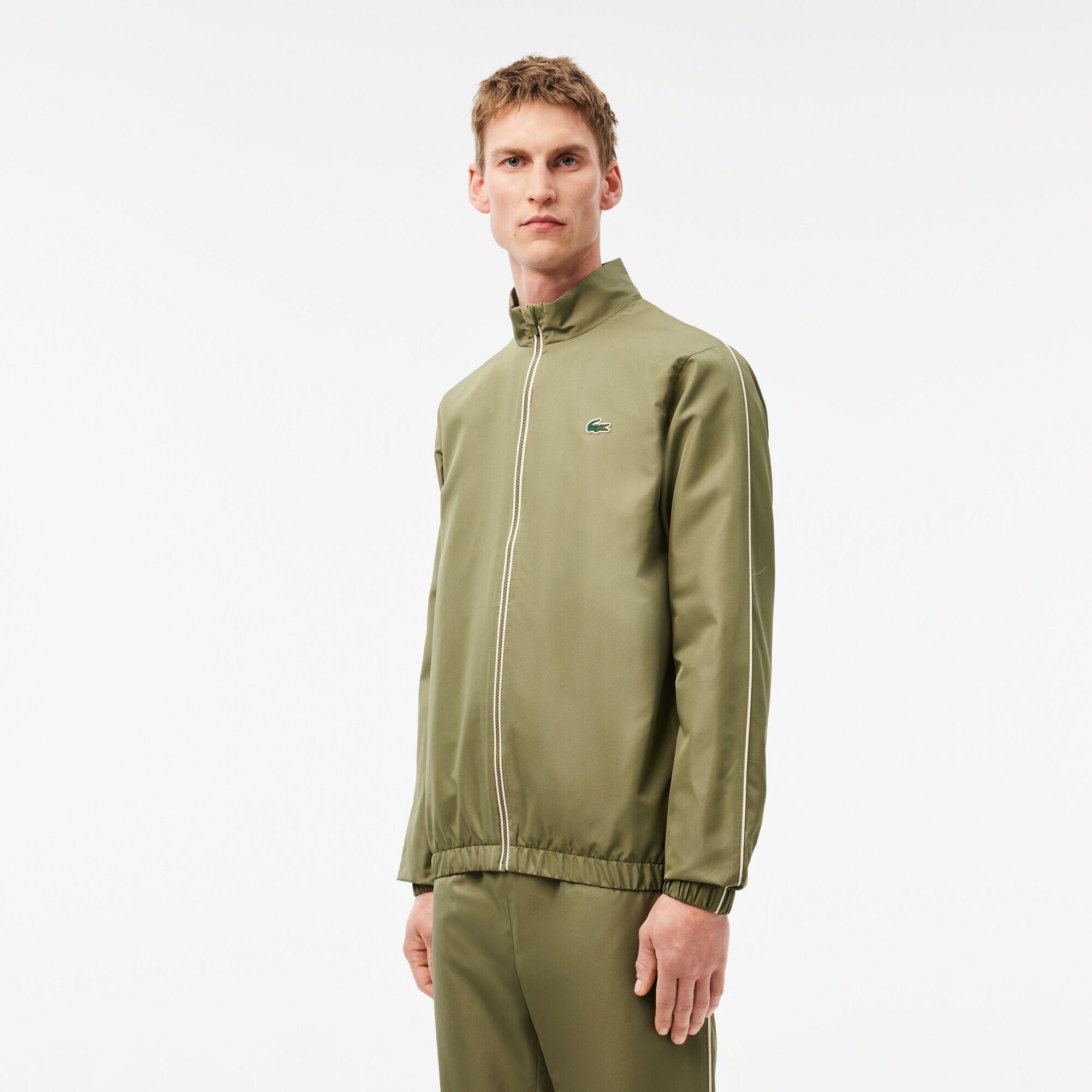 Khaki/Lapland - Lacoste - Men's Tape Tracksuit Top - 2