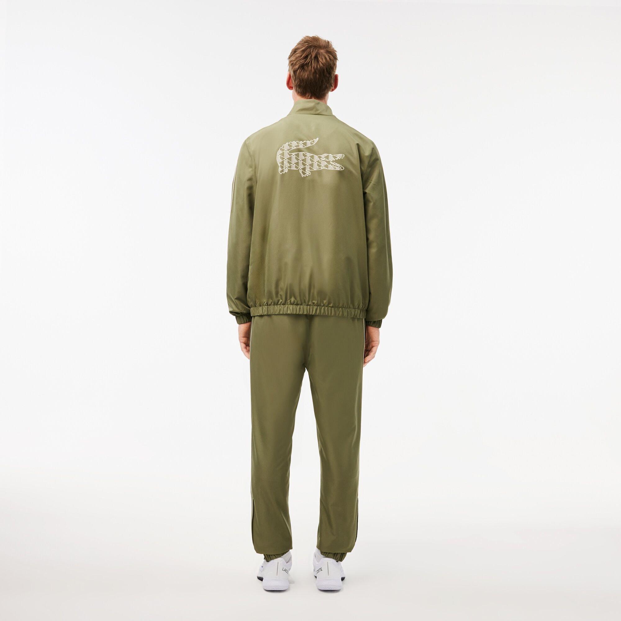 Khaki/Lapland - Lacoste - Men's Tape Tracksuit Top - 3