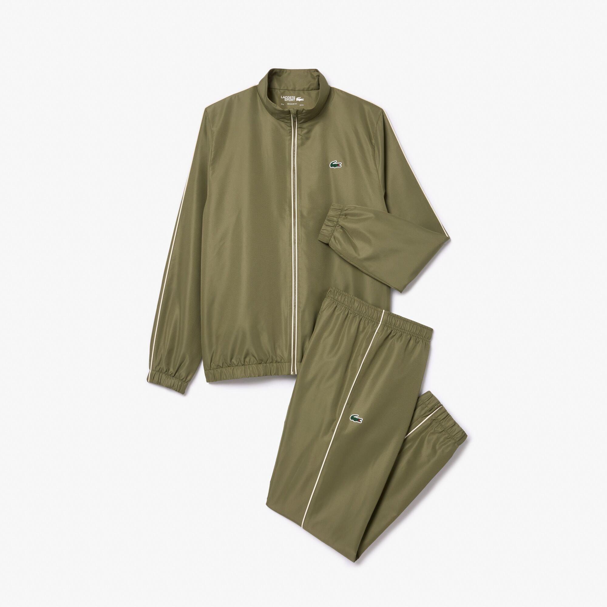 Khaki/Lapland - Lacoste - Men's Tape Tracksuit Top - 5