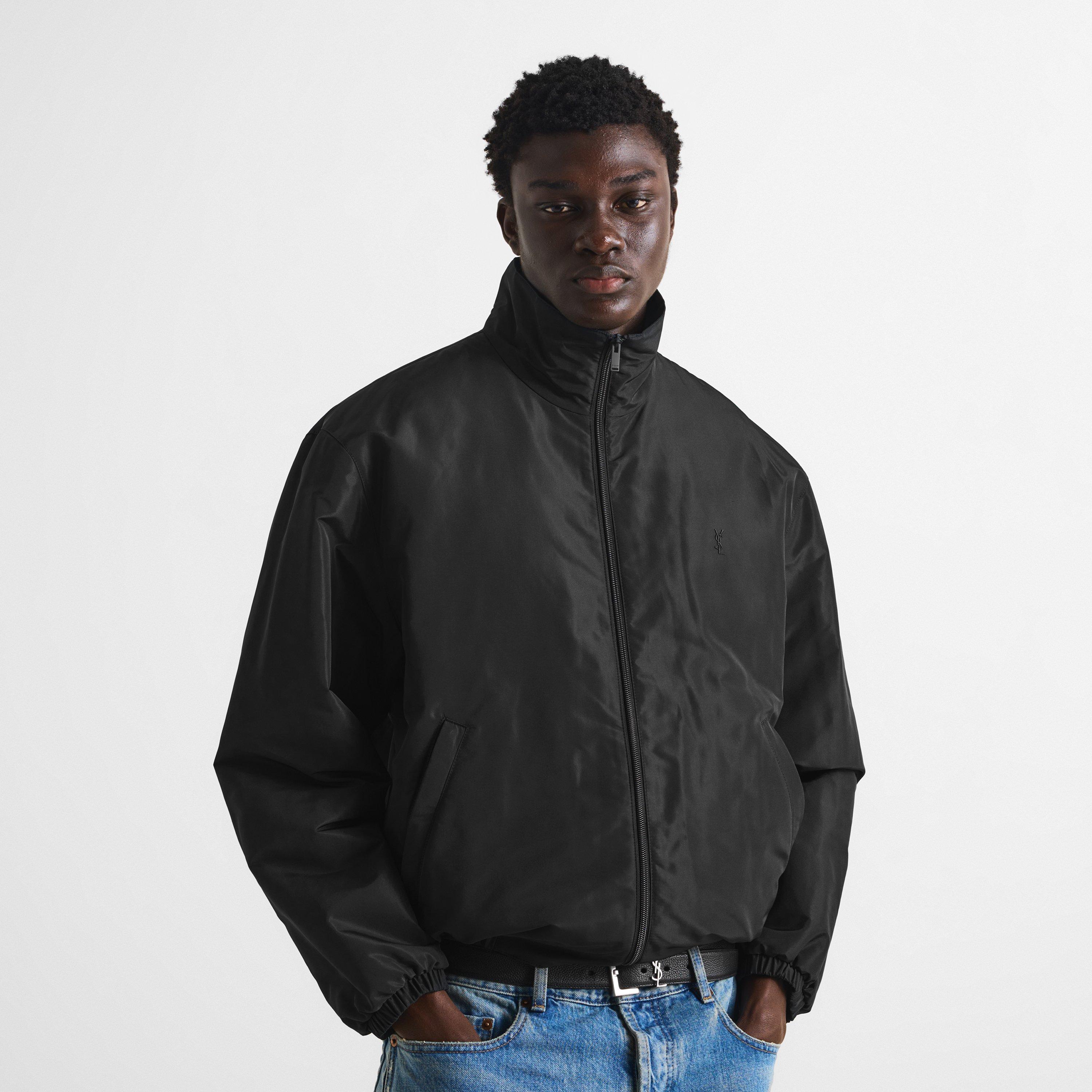 Black - Saint Laurent - Men's Cassandre Cotton Tracksuit Top - 3