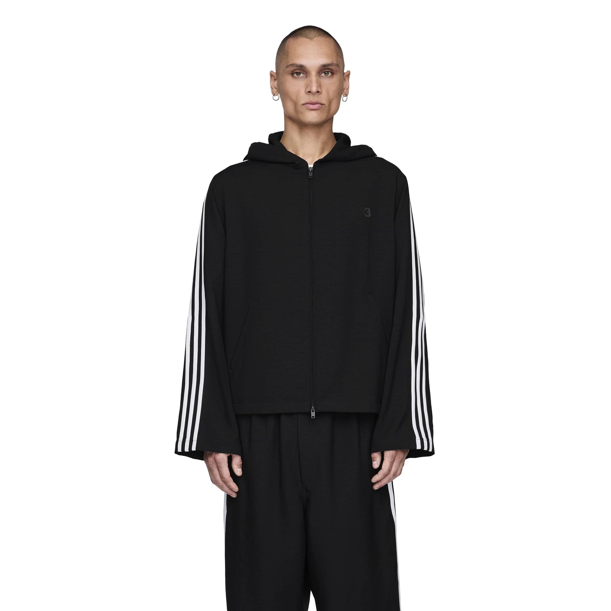 black - Y3 - Y3 Y-3 Hooded 3 Stri Sn99 - 3
