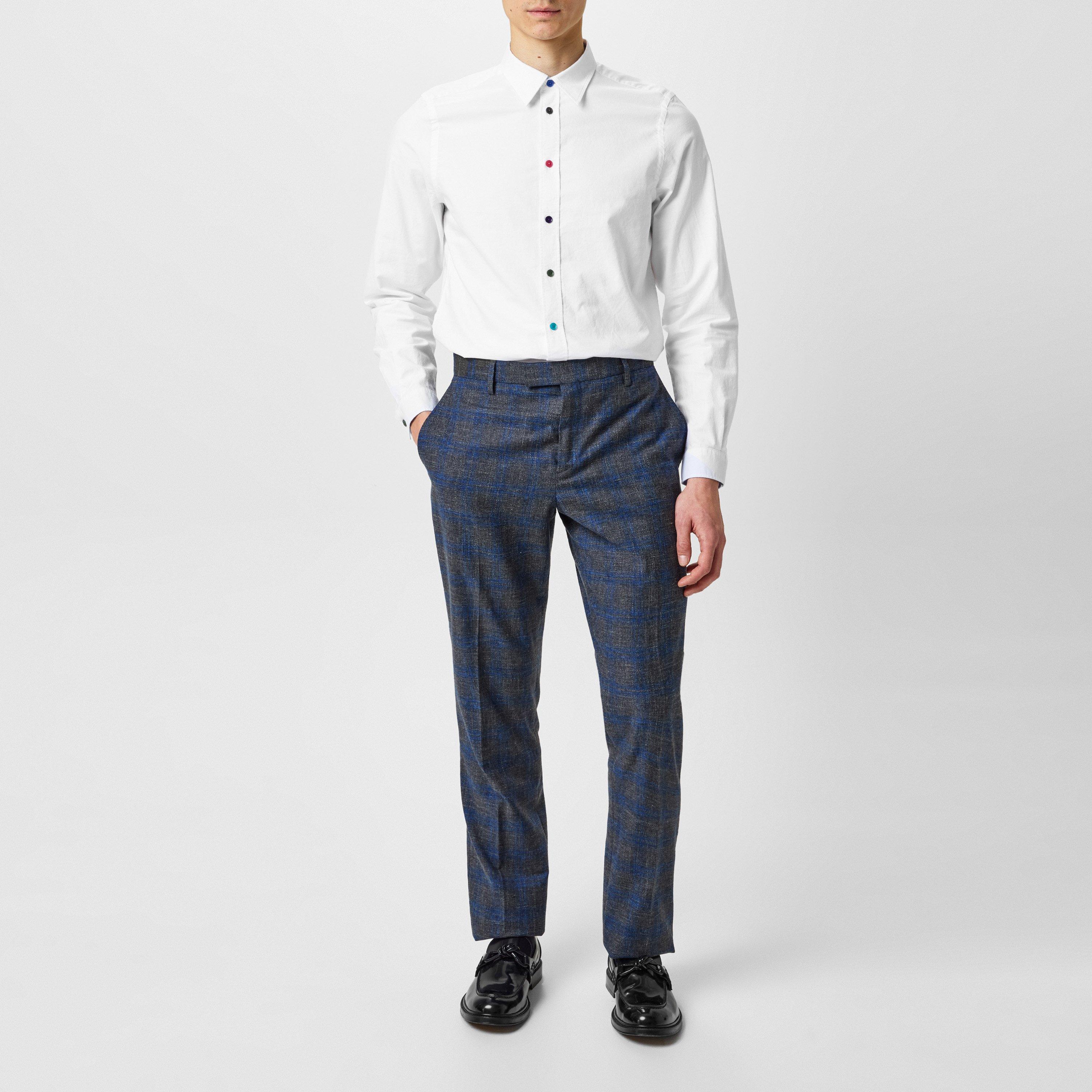 White 01 - PS Paul Smith - Men's Multi-Button Long-Sleeve Plain Shirt - 5