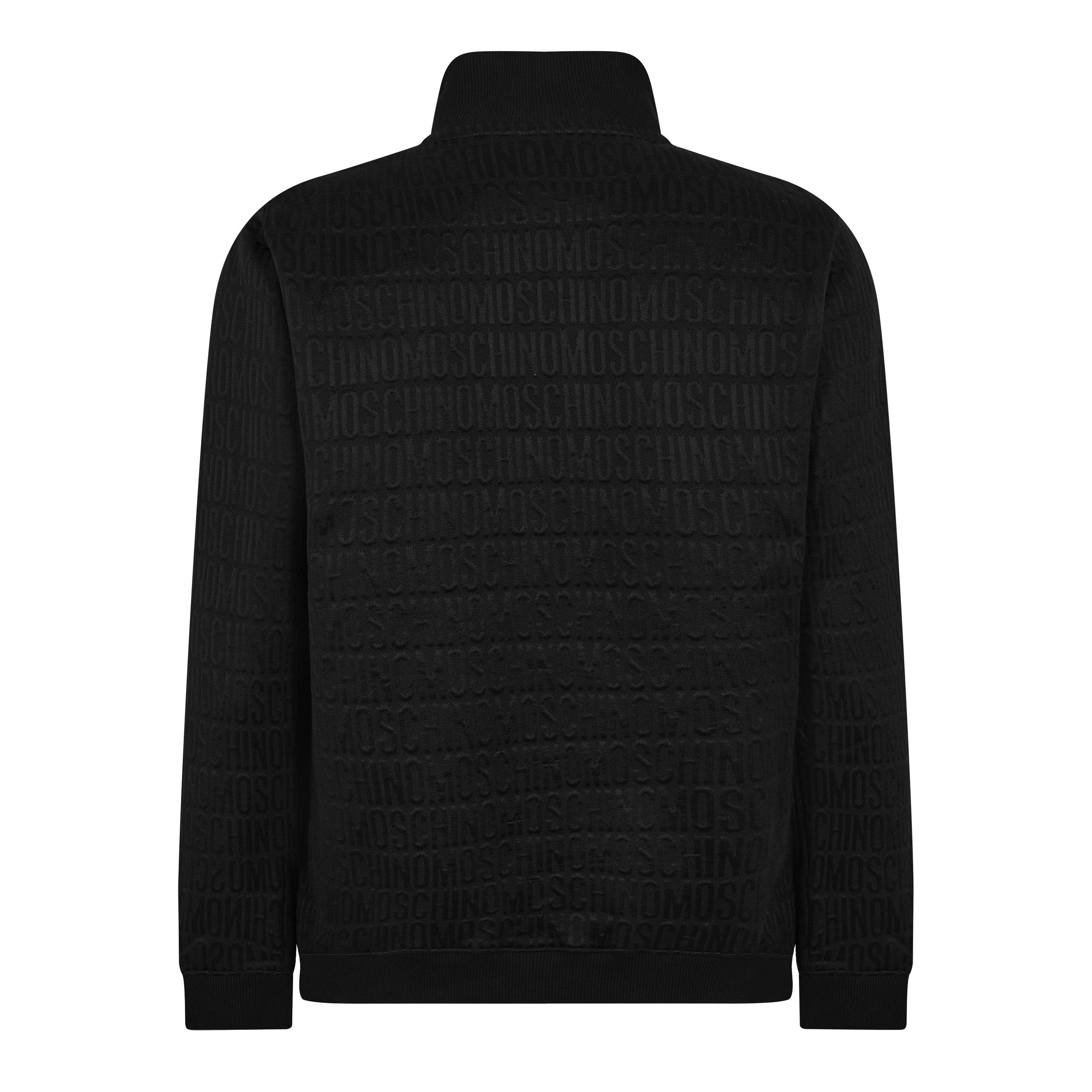 Black A0555 - Moschino - Jacquard Logo Bomber Jacket - 5