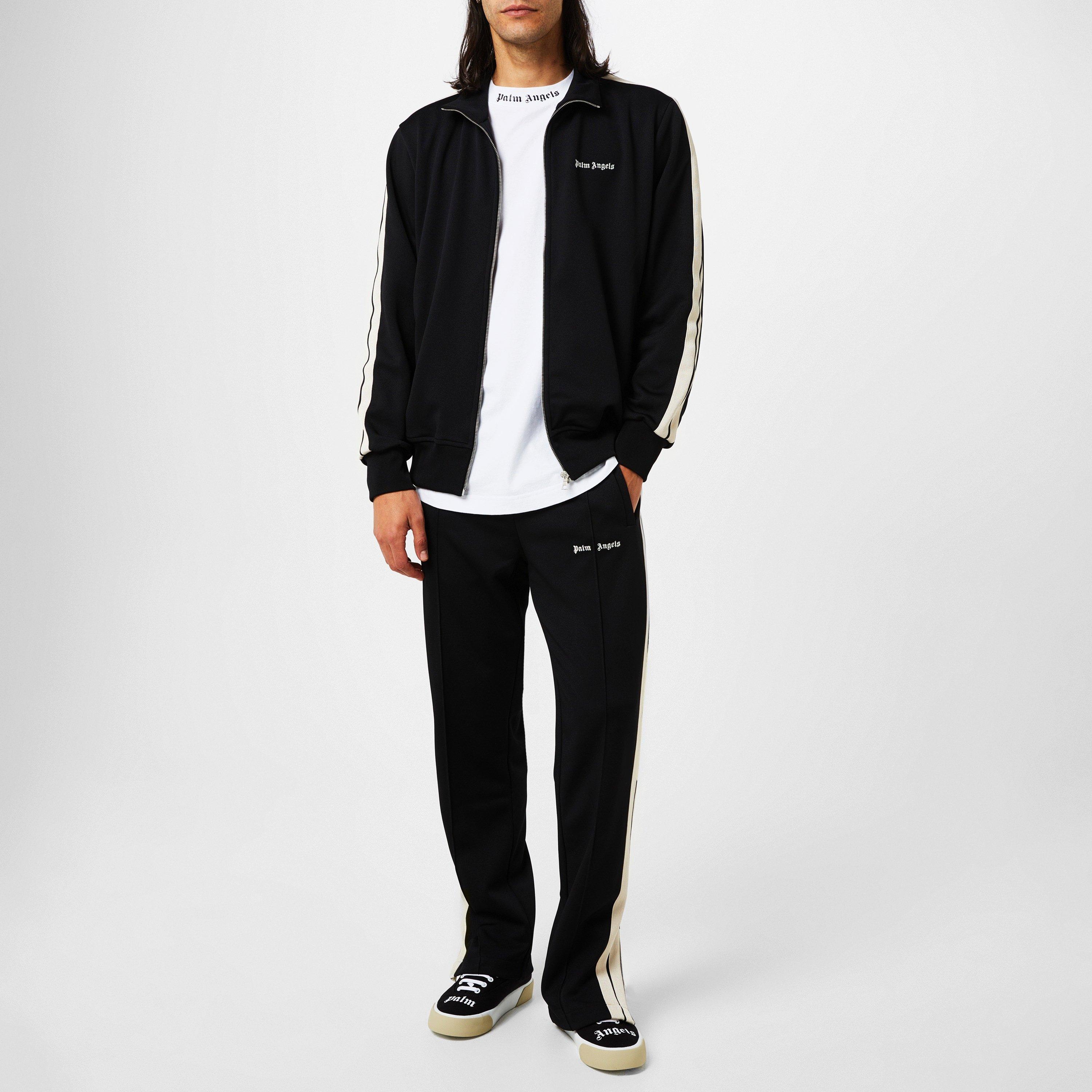Black/White - Palm Angels - Classic Tracksuit Jacket - 4