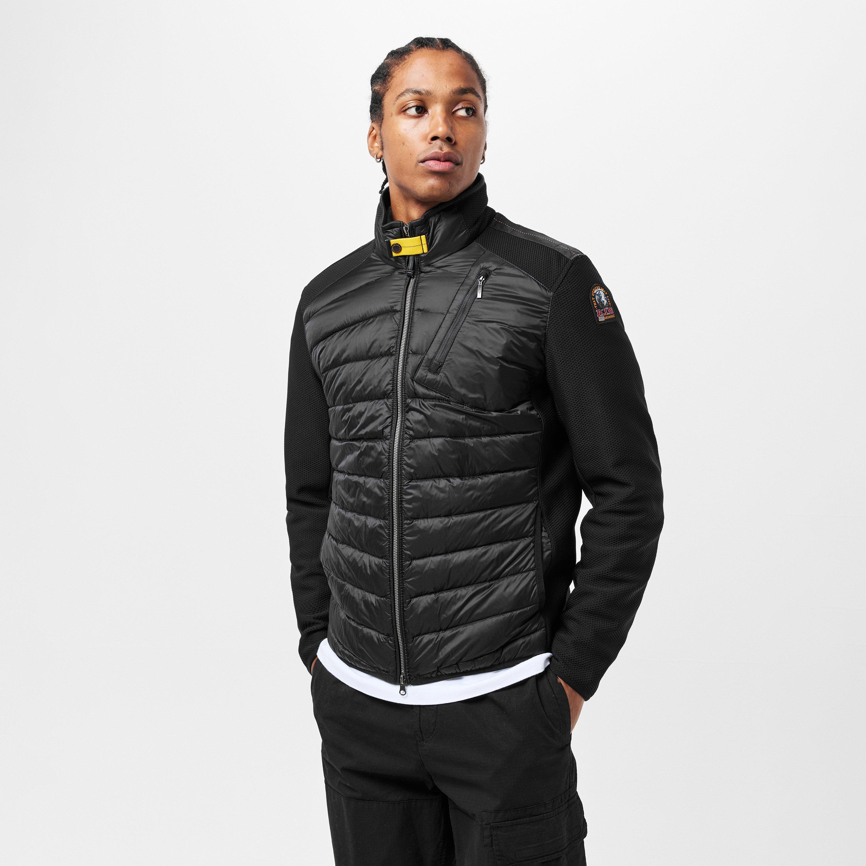 Black 541 - Parajumpers - Men's Jayden Duck Down Funnel Neck Short Puffer Jacket - 3