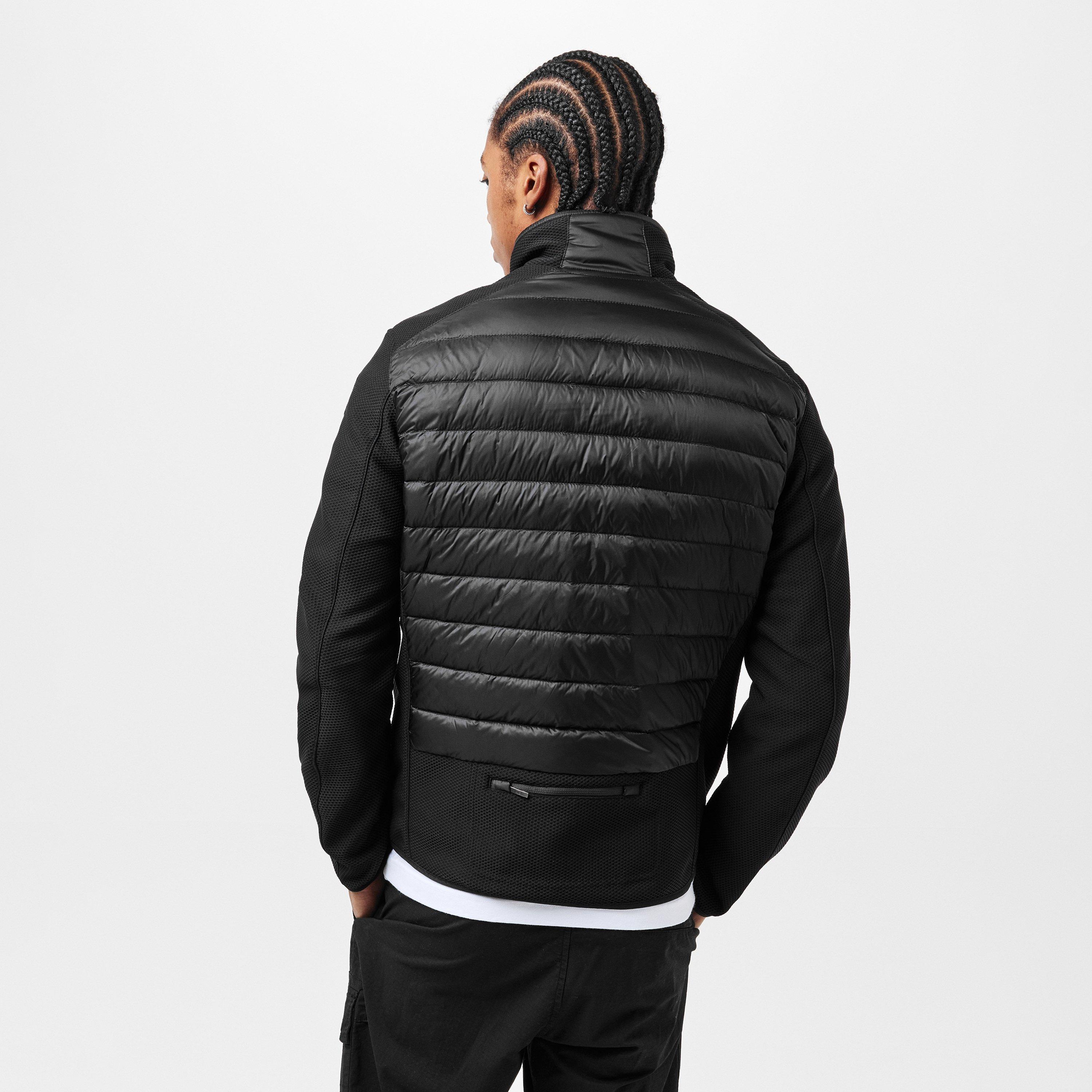 Black 541 - Parajumpers - Men's Jayden Duck Down Funnel Neck Short Puffer Jacket - 4