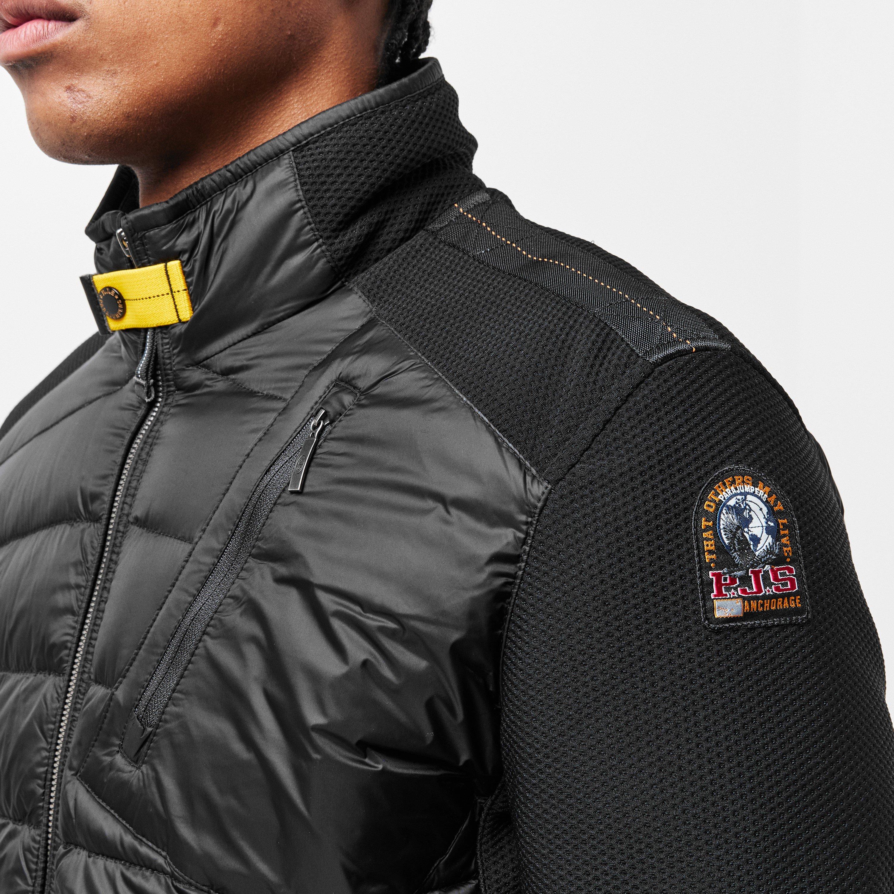 Black 541 - Parajumpers - Men's Jayden Duck Down Funnel Neck Short Puffer Jacket - 5