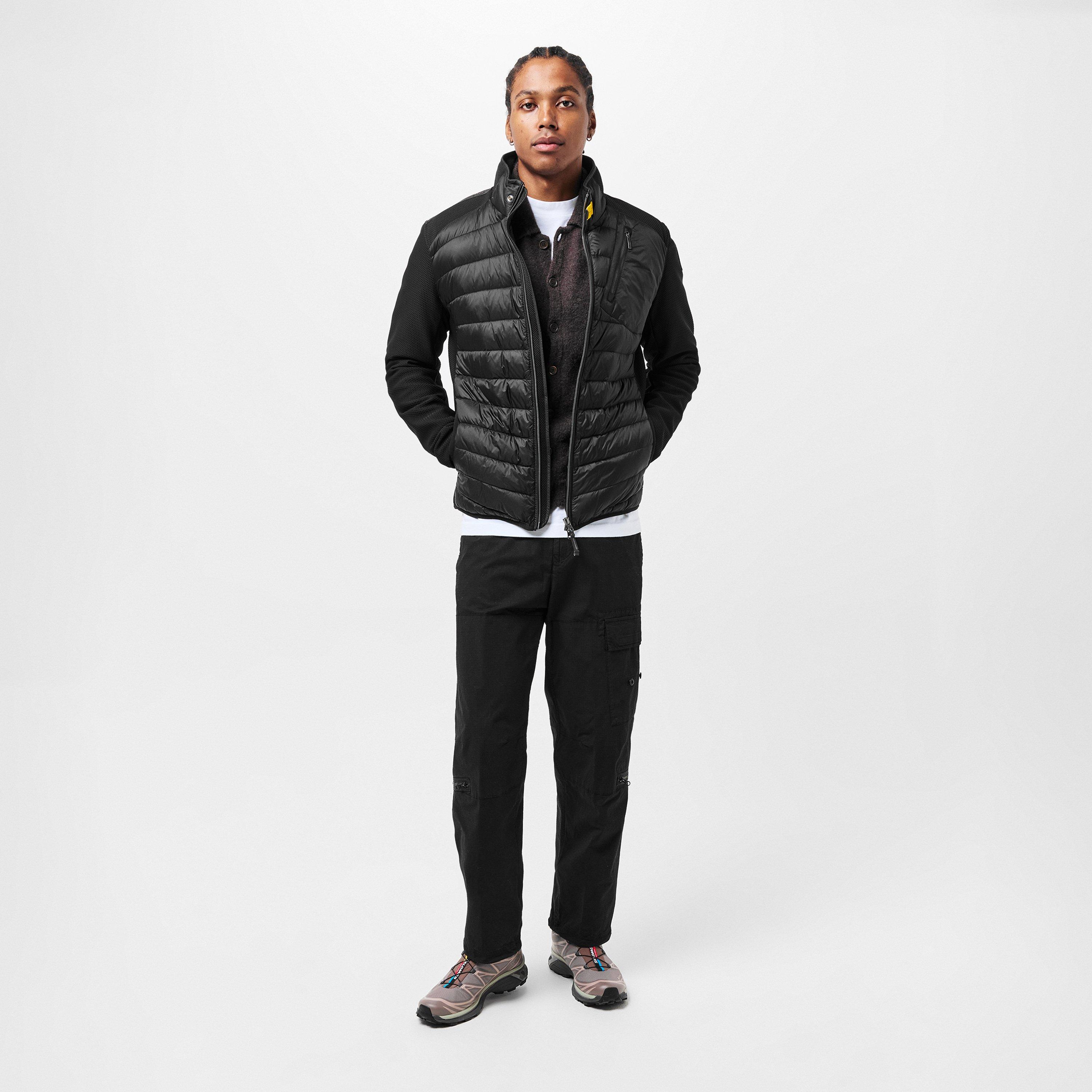 Black 541 - Parajumpers - Men's Jayden Duck Down Funnel Neck Short Puffer Jacket - 6