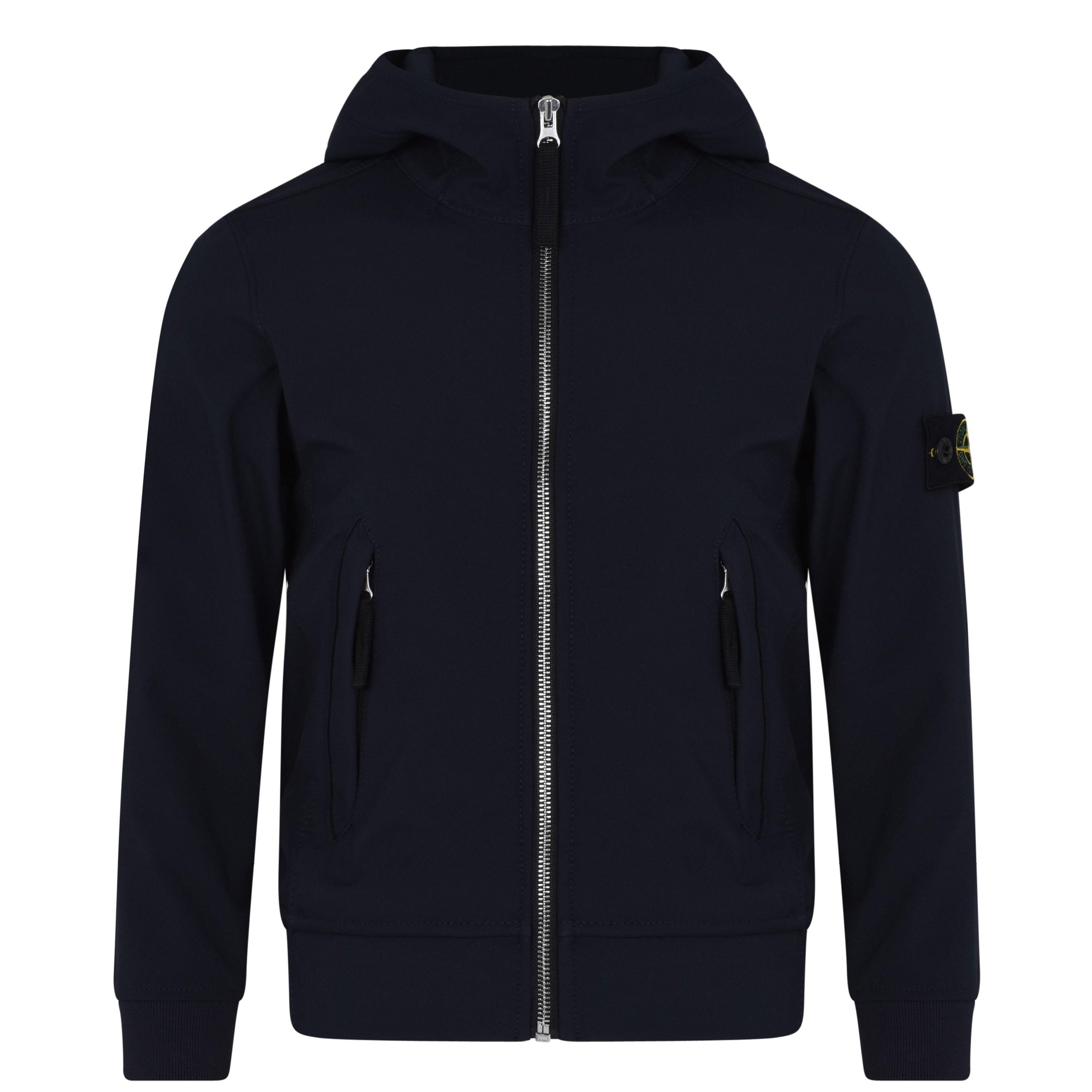 Navy V0020 - Stone Island - Kids' Badge Softshell Jacket - 1