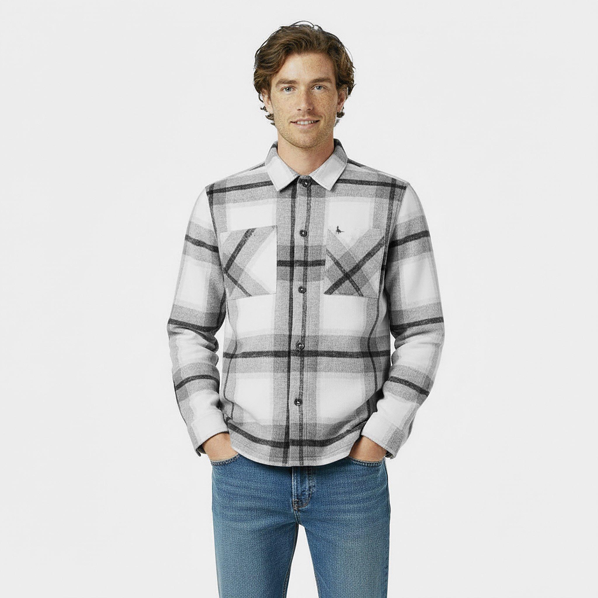 Grey - Jack Wills - Men's JW Check Long-Sleeve Patterned Shirt - 3