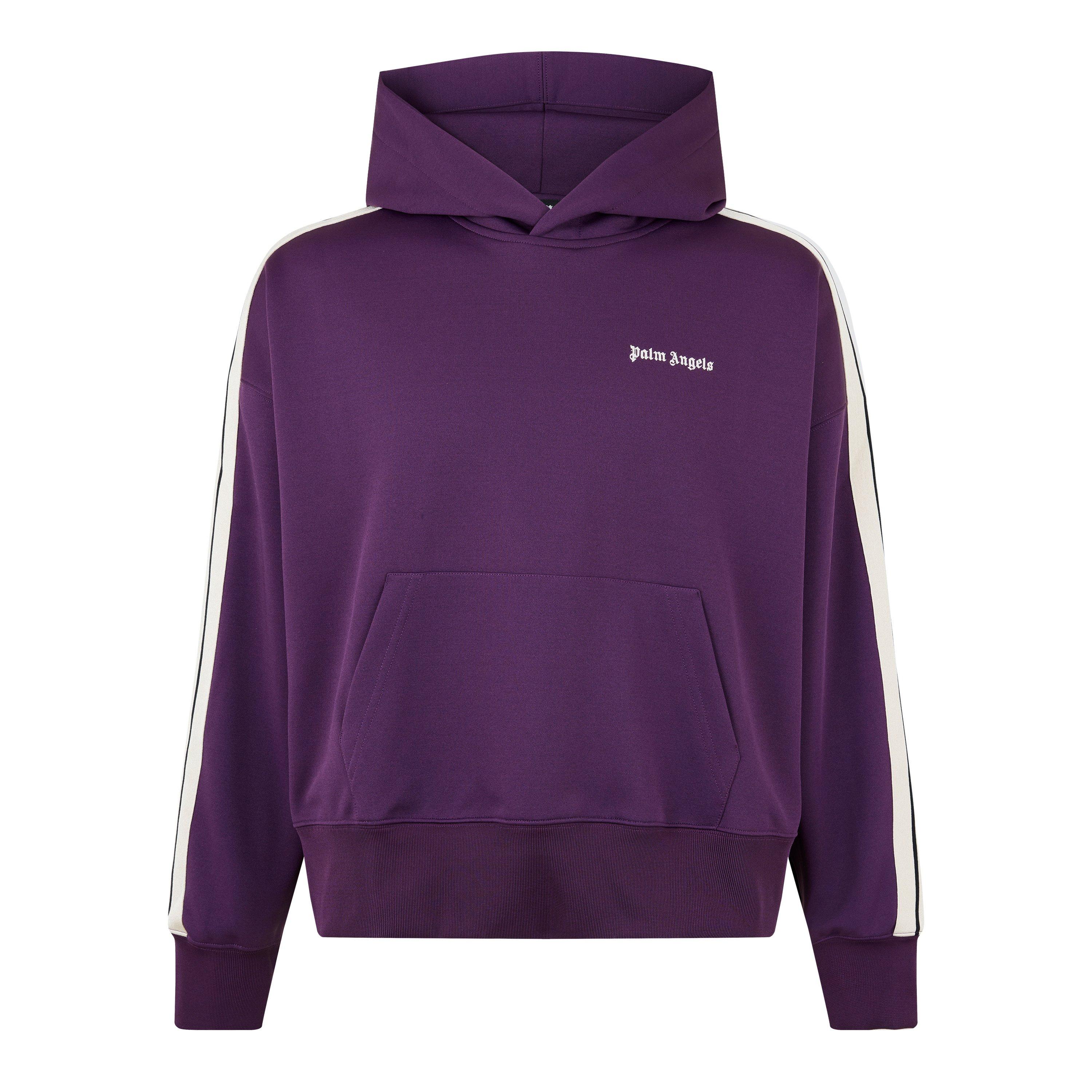 パーカー・フーディ Palm Angels Purple Track Sweatshirt With Embroidered Logo Palm Angels | Classic Logo Track Hoodie | Tracksuit Tops