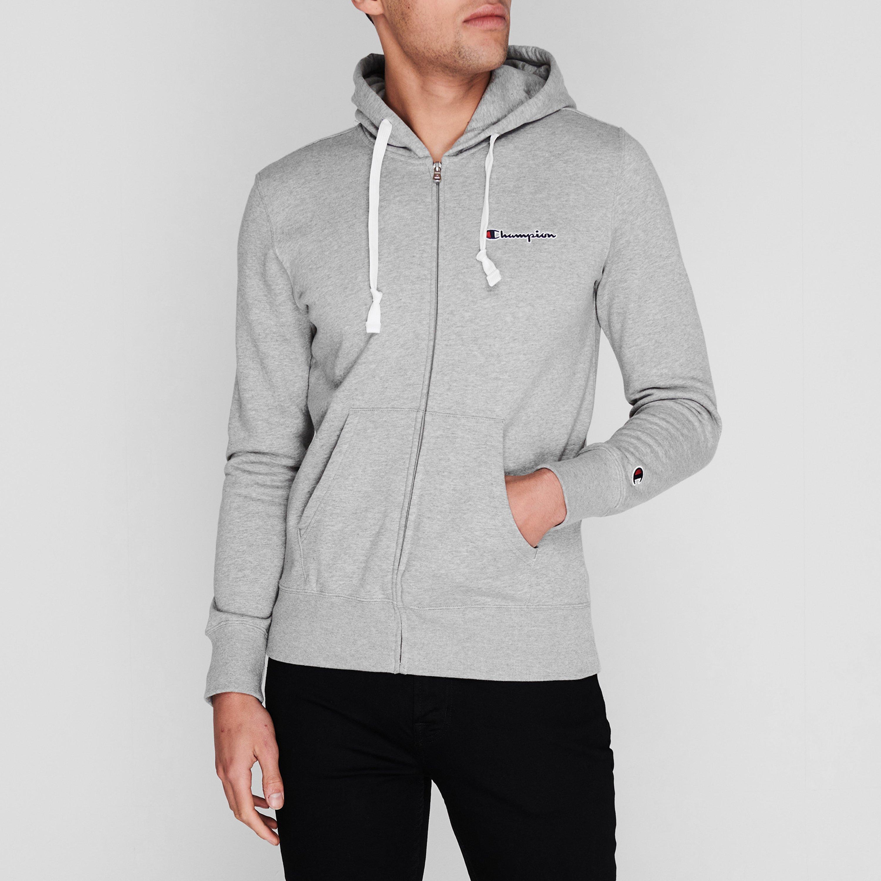 Grey EM031 - Champion - Full Zip Logo Hoodie - 2