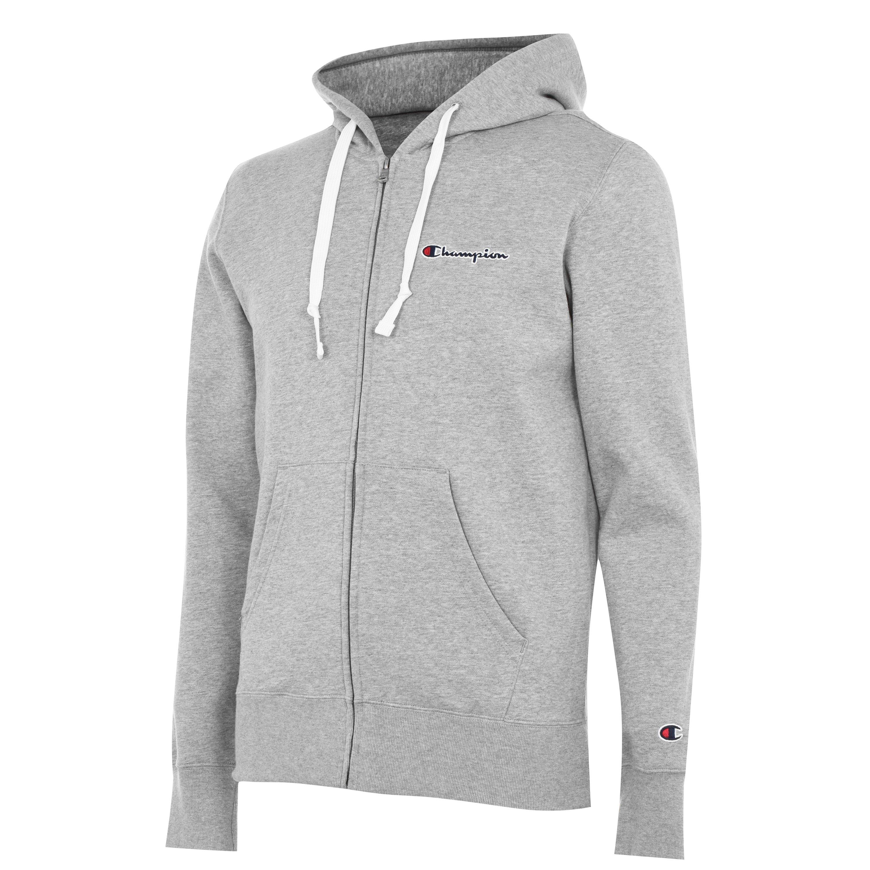 Grey EM031 - Champion - Full Zip Logo Hoodie - 8